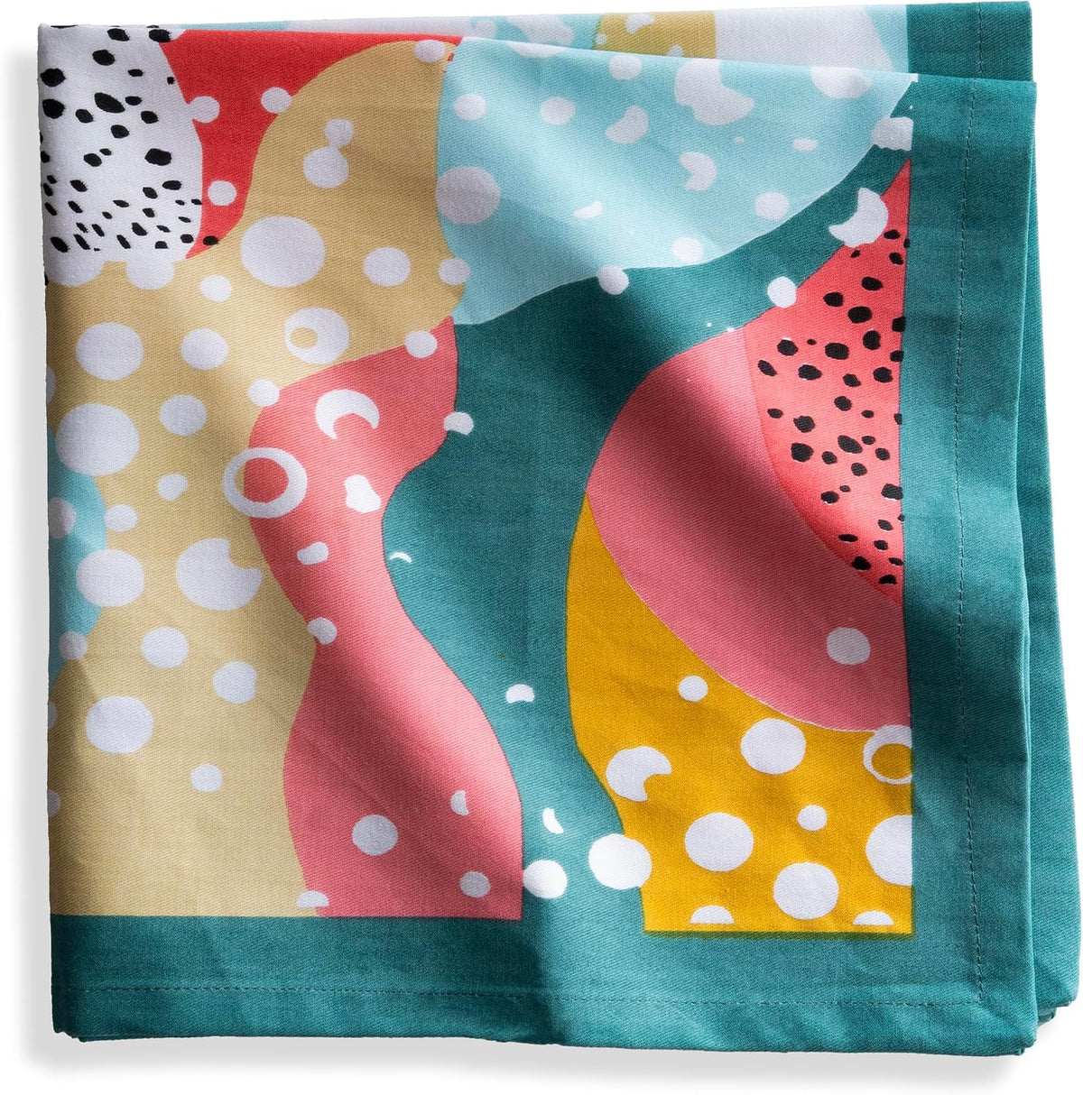 FINGERCRAFT Cloth Napkins Set of 12, 100% Cotton, 20x20 Inch Pastel Splash | Mitered corner, washable, soft, absorbent