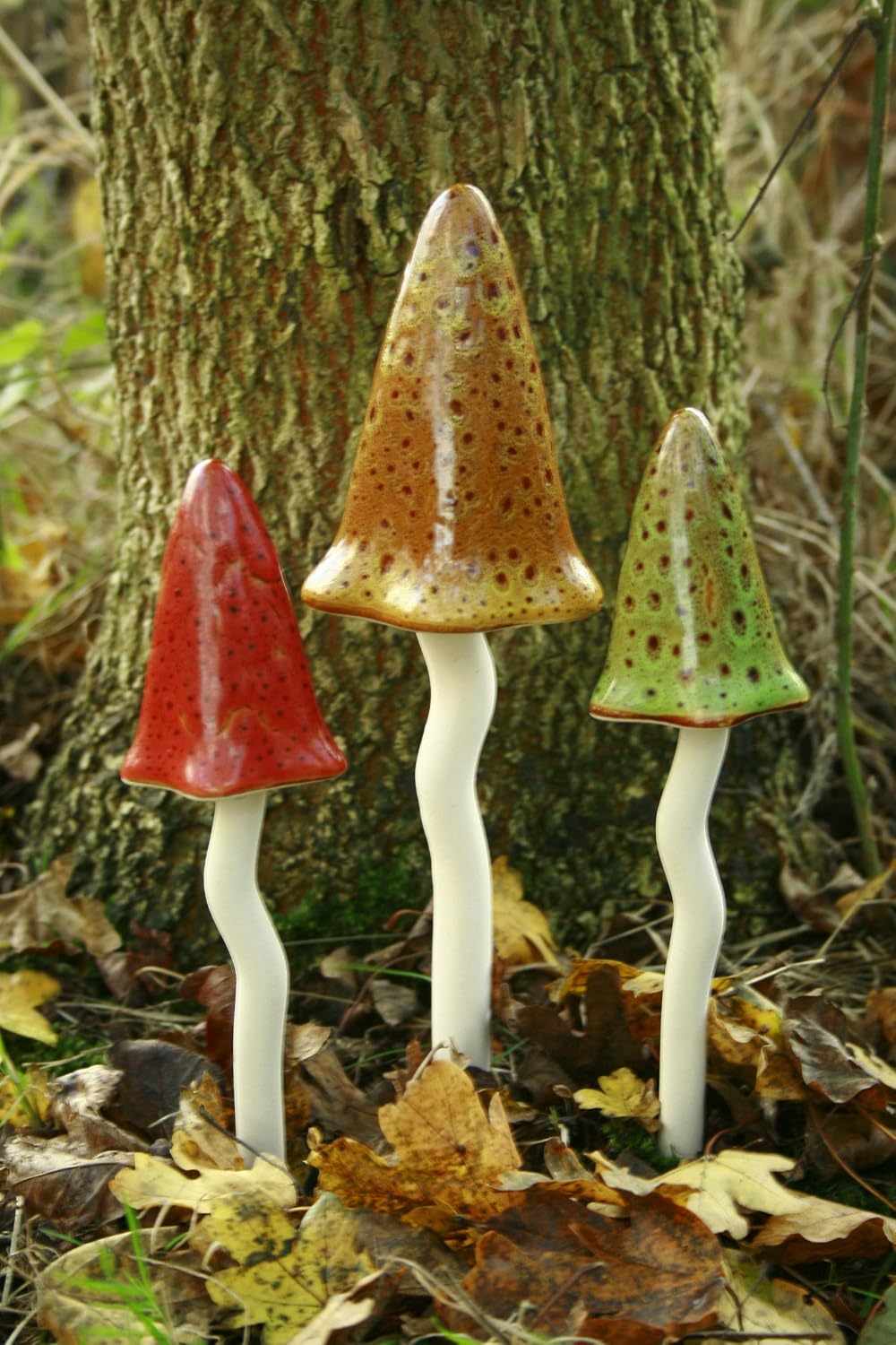W118 Garden Ceramic Lawn Ornament / Set of 3