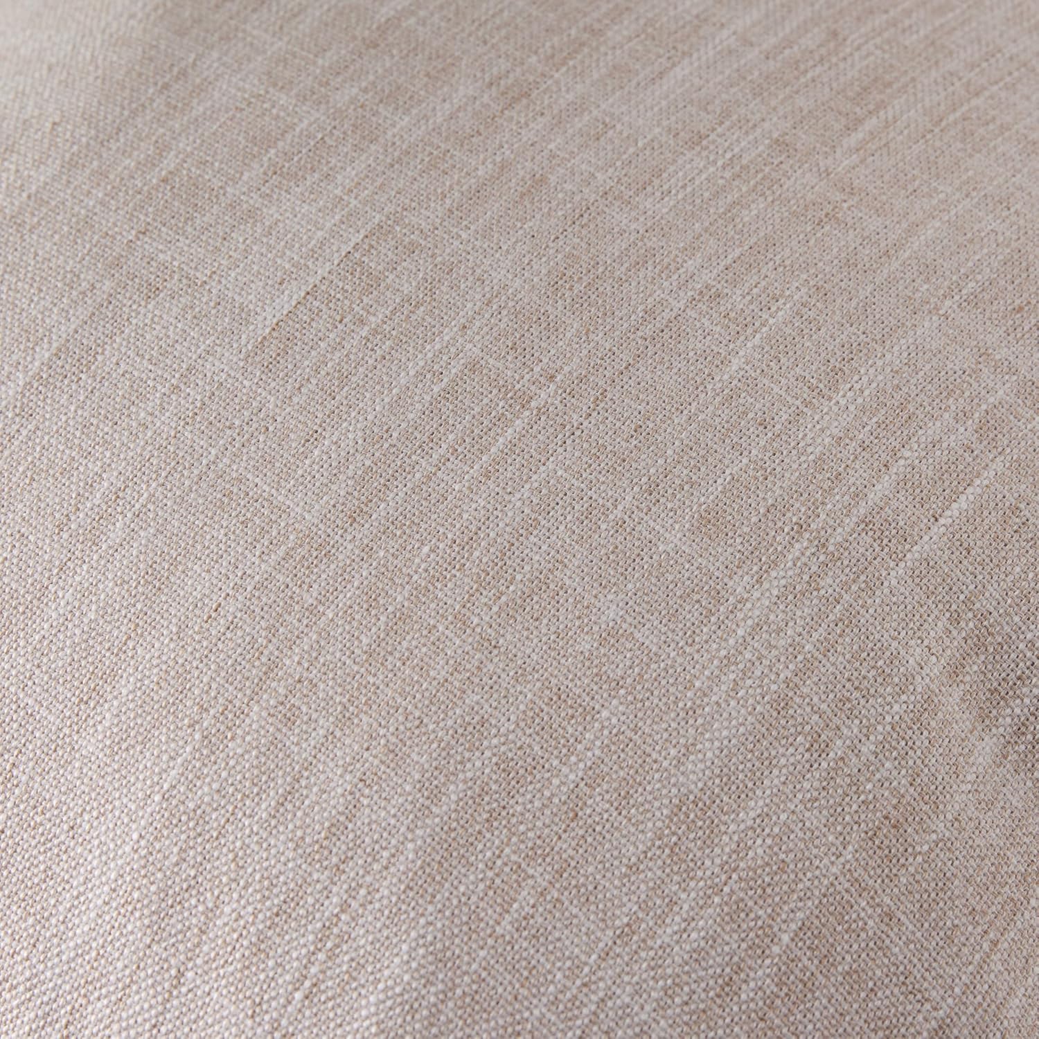 Rustic Cotton Linen Throw Pillow Covers / Taupe / 18 x 18 / Set of 2