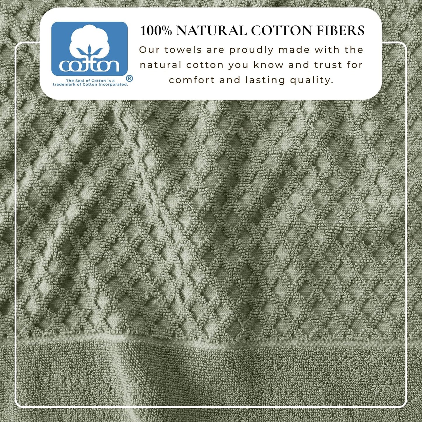 Great Bay Home Hand Towels - 100% Cotton 6 Pack 26x16 Hand Towel Set - Absorbent, Durable, Quick-Dry Towels for