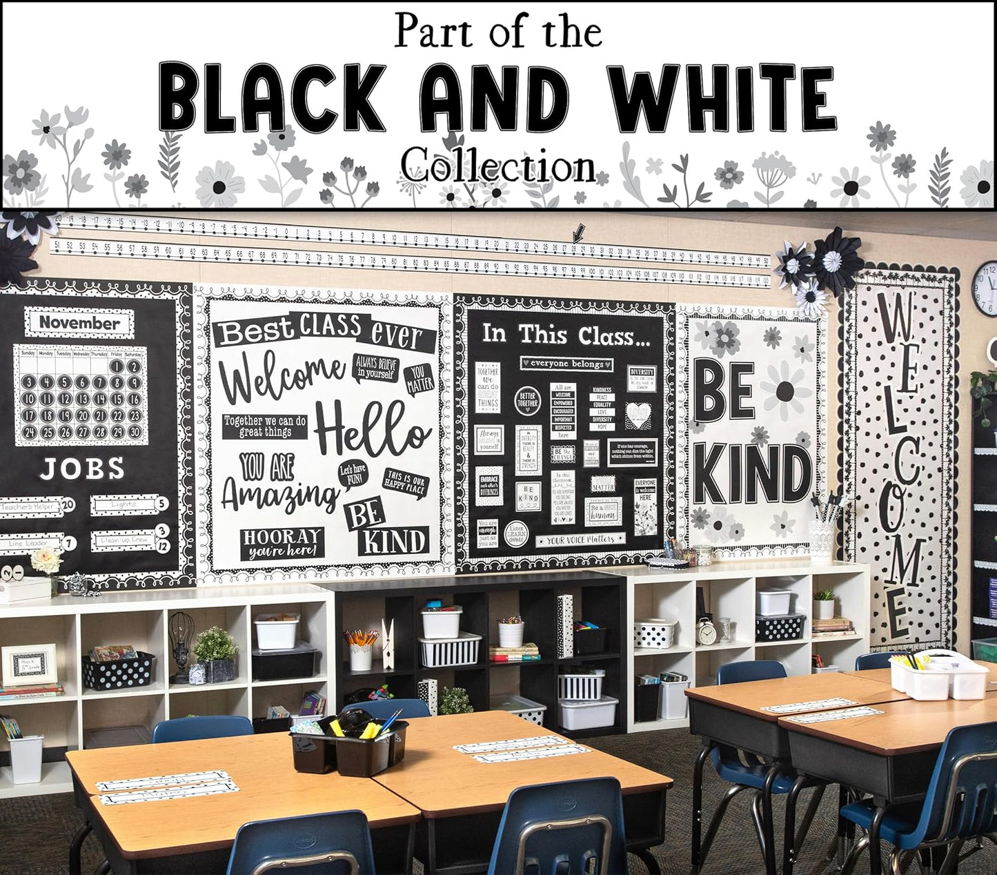 White Big Checkers Better Than Paper Bulletin Board Roll / Black