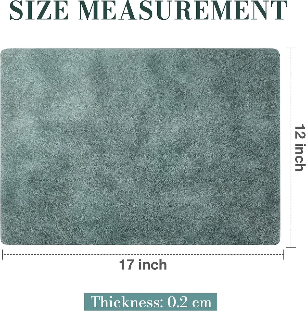 Roxifina Faux Leather Placemats Set of 8 - Vinyl Placemats Wipeable Waterproof Oil-Proof PU Place Mats Heat Resistant