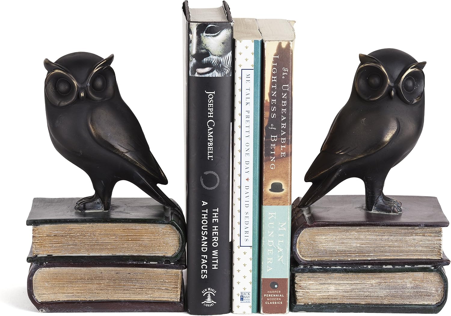 Decorative Rustic Bookshelf Decor Bookend Set for Heavy Books / Bronze / Set of 2