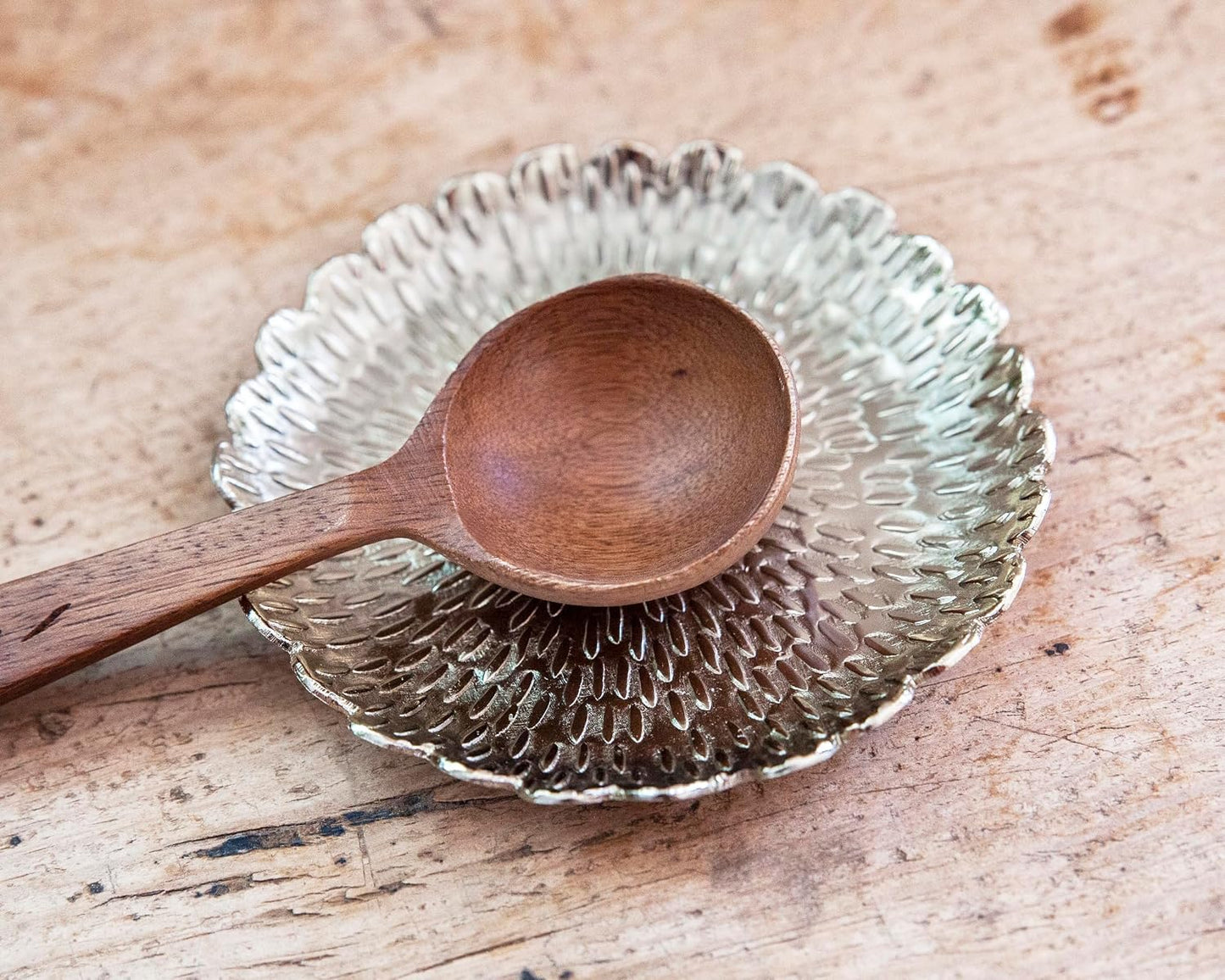 Brass Jewelry Tray / Brass with Embossed Design / Gold