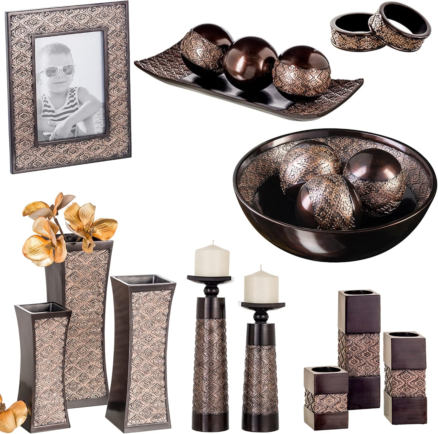 Flower Vases Home Decor / Brown / Set of 3