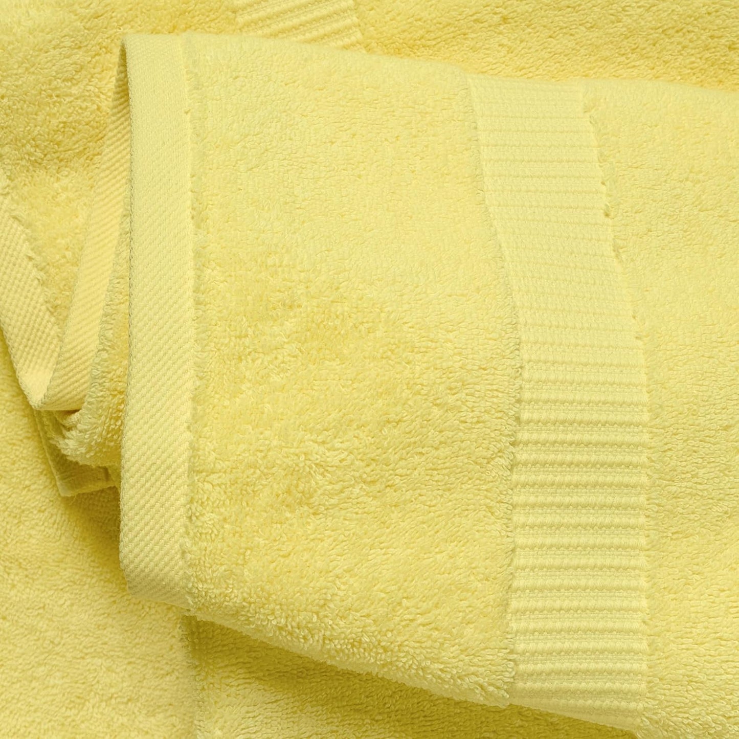 SALBAKOS 12-Piece 100% Turkish Cotton Washcloths and Face Towels, Yellow | 13x13 in Standard Size Small Towel