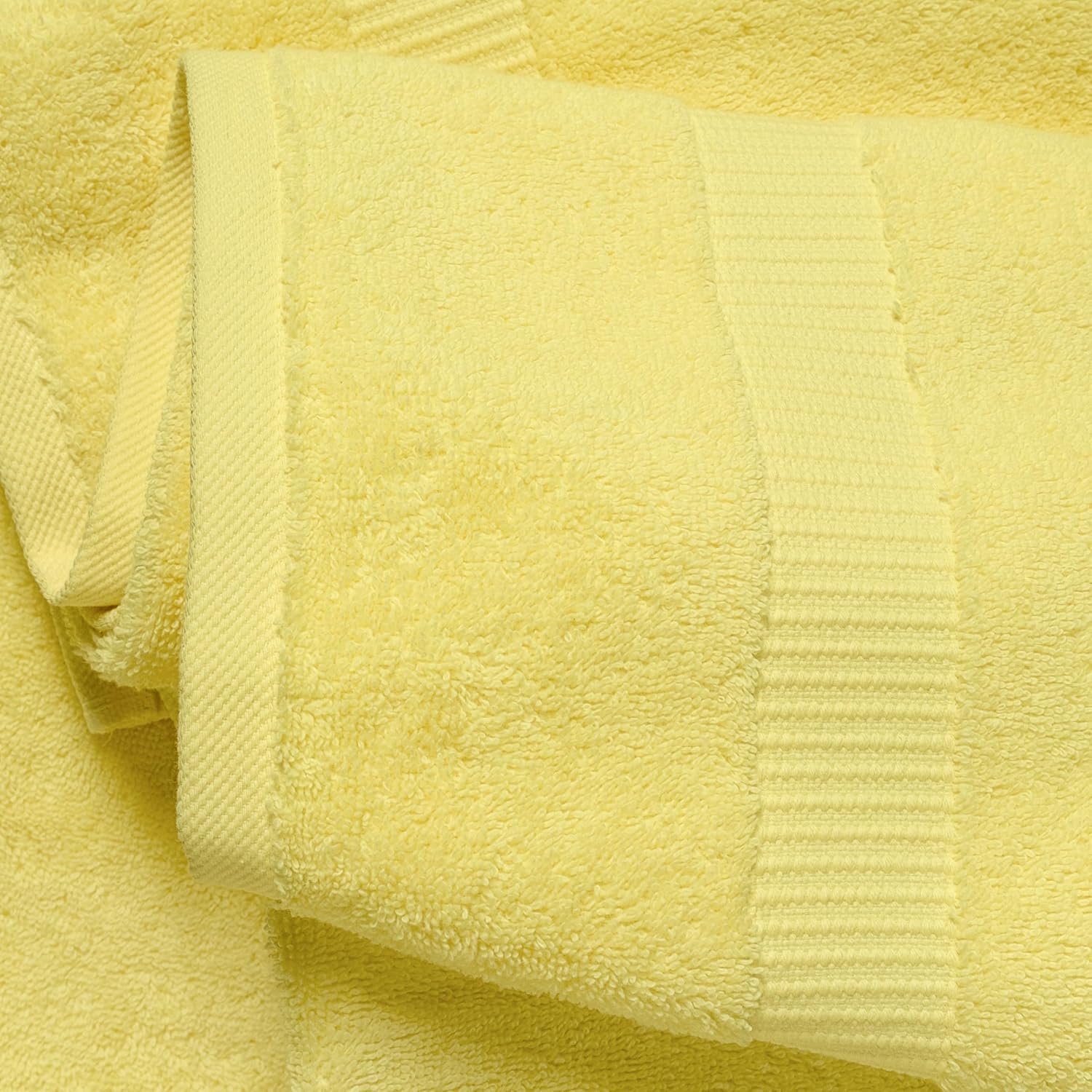 SALBAKOS 12-Piece 100% Turkish Cotton Washcloths and Face Towels, Yellow | 13x13 in Standard Size Small Towel