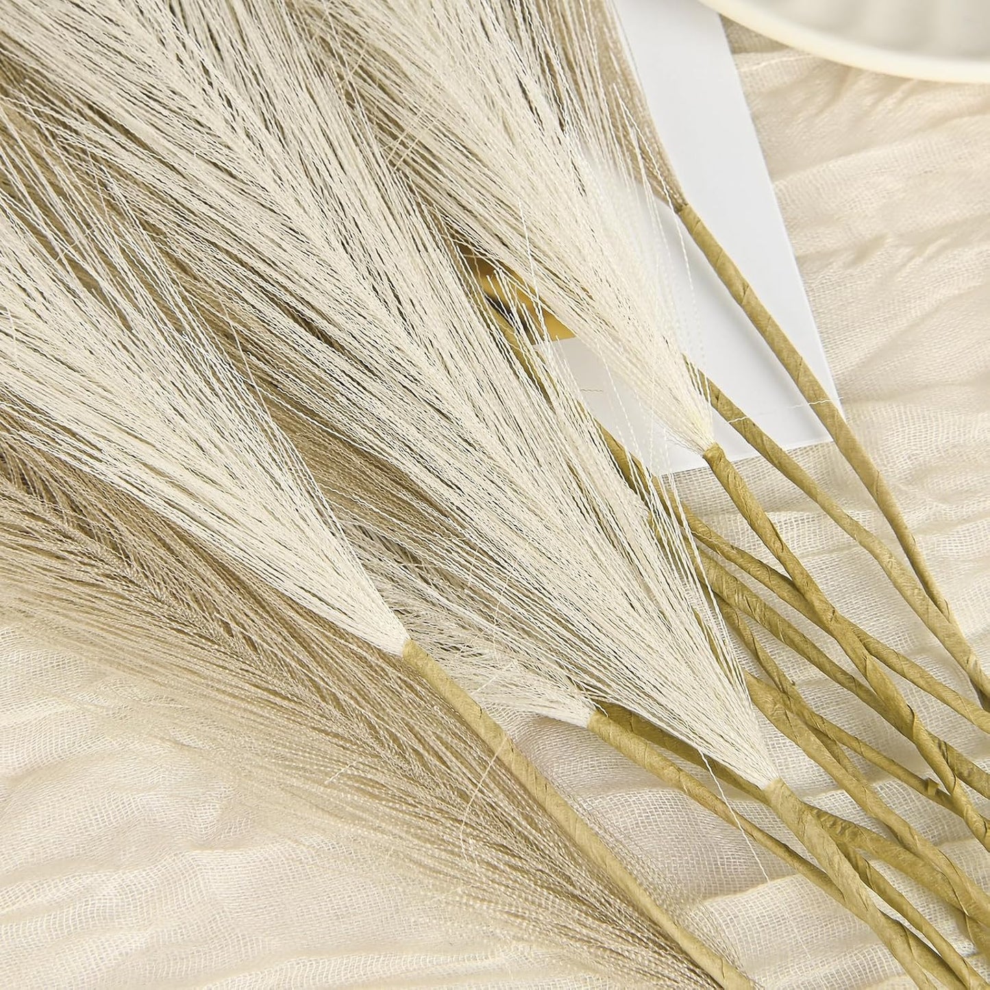 Small Artificial Pampas Grass Decor for Vase / Beige&brown Gradient / 22 / 21.7 Inch / Set of 36
