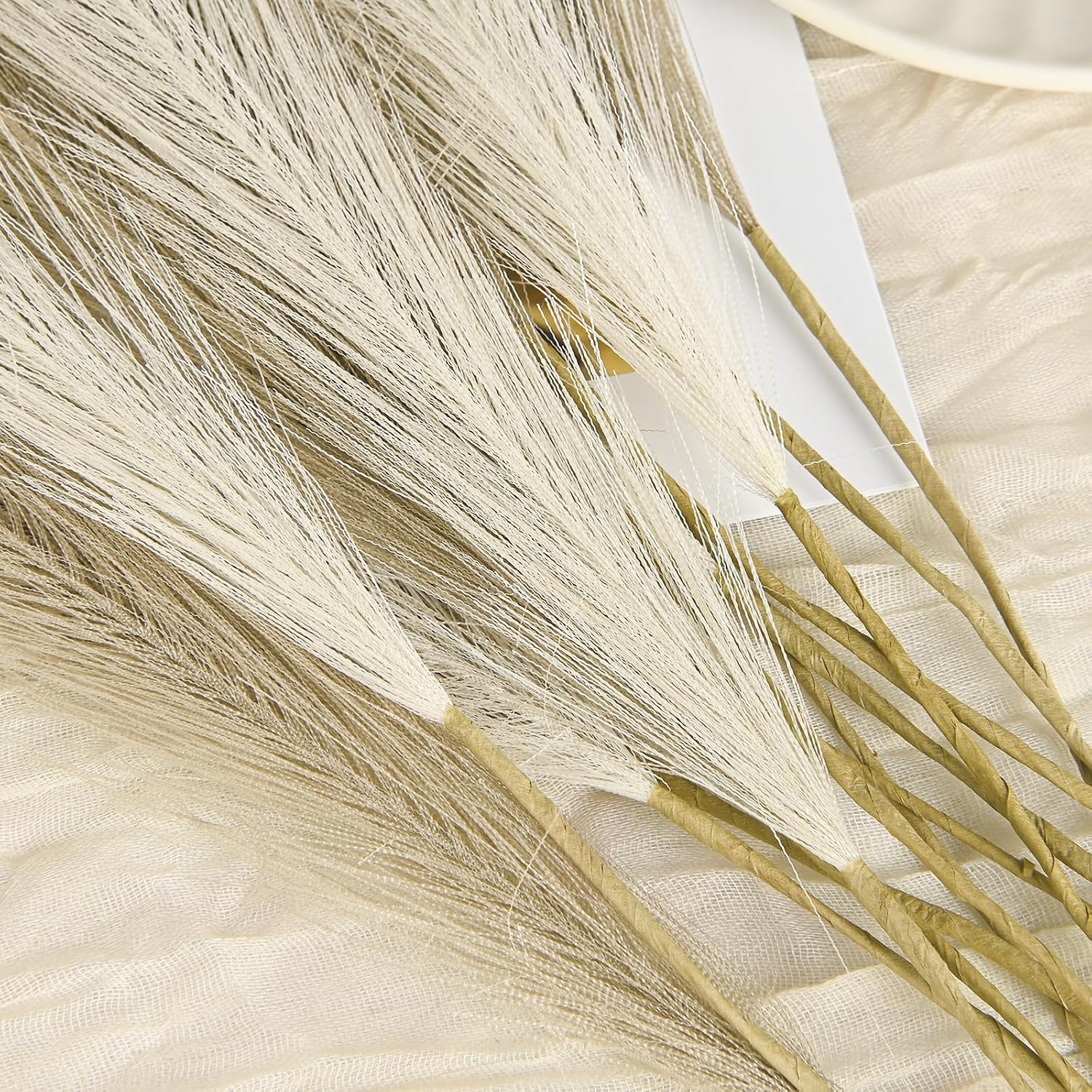 Small Artificial Pampas Grass Decor for Vase / Beige&brown Gradient / 22 / 21.7 Inch / Set of 36
