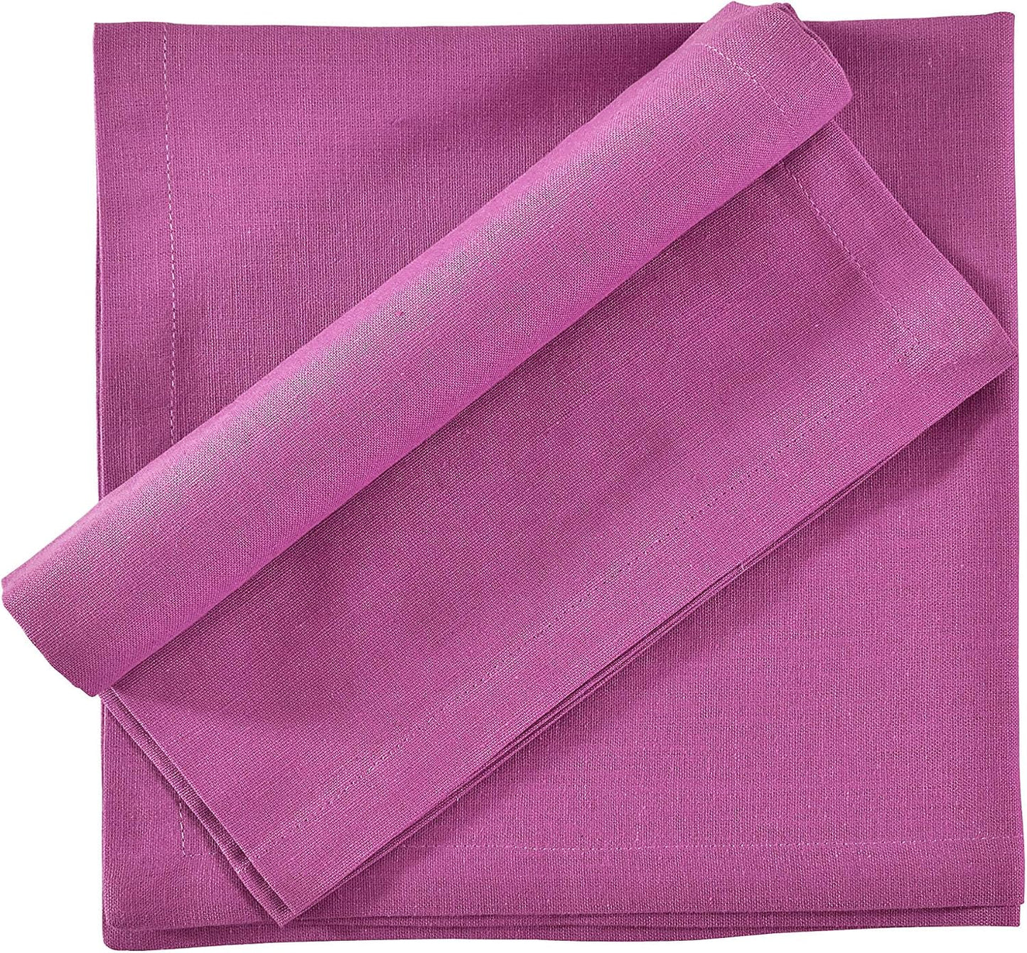 FINGERCRAFT Cloth Napkin, Cotton Linen, Set of 12, 18x18 inch, Multi | Mitered, premium quality, soft, absorbent