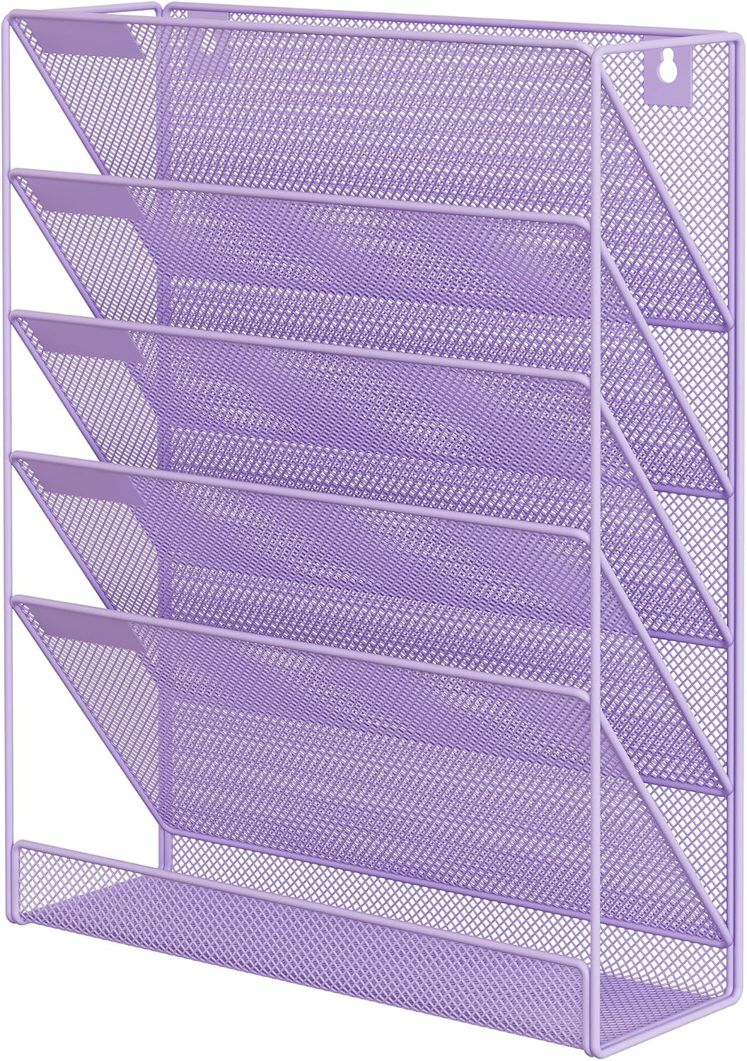 EasyPAG 5 Tier Wall File Holder, Mesh Hanging Folder Organizer with Classify Label, Versatile Desk File Holder