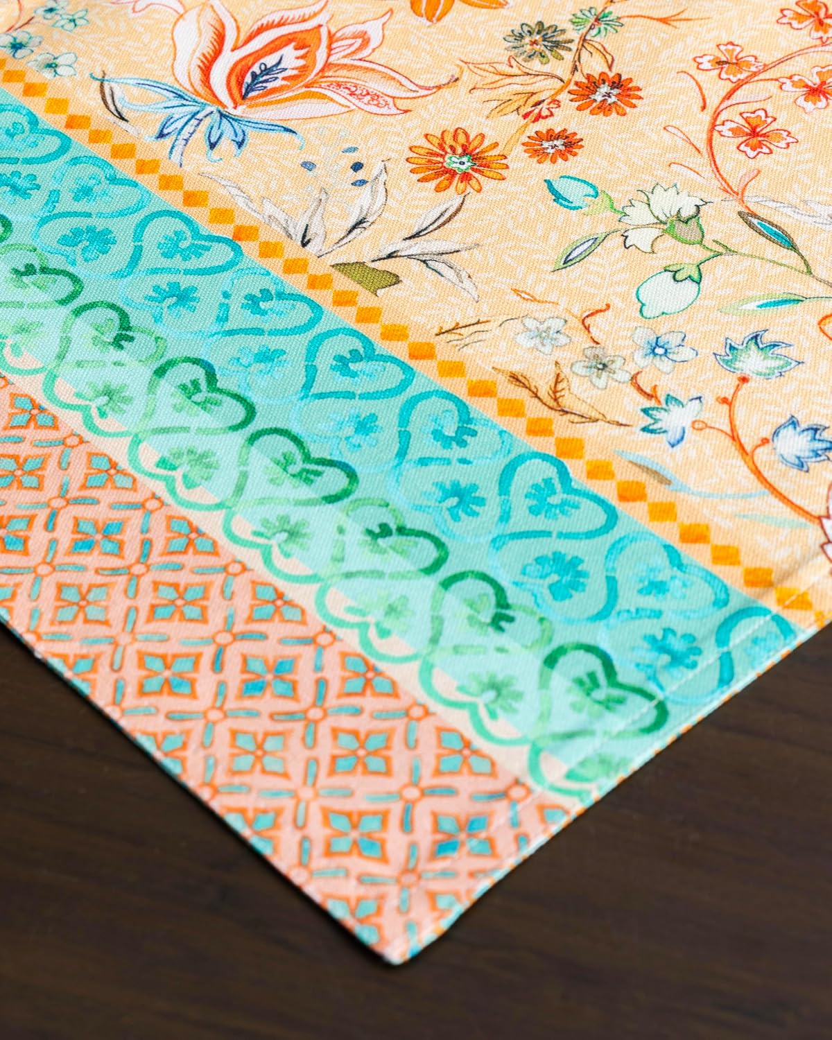 Maison d' Hermine Placemats Set of 4 Reusable 100% Cotton (13"x19") | Cloth Place Mats Washable Table Mats for Kitchen