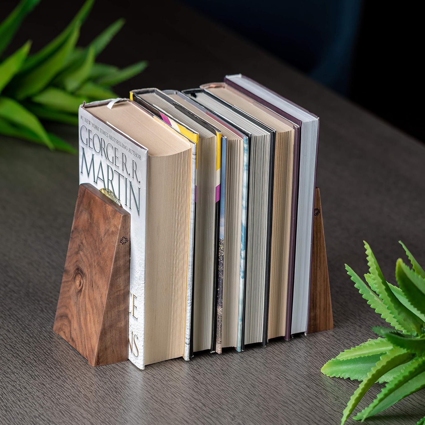 Handmade Wooden Bookends / Walnut