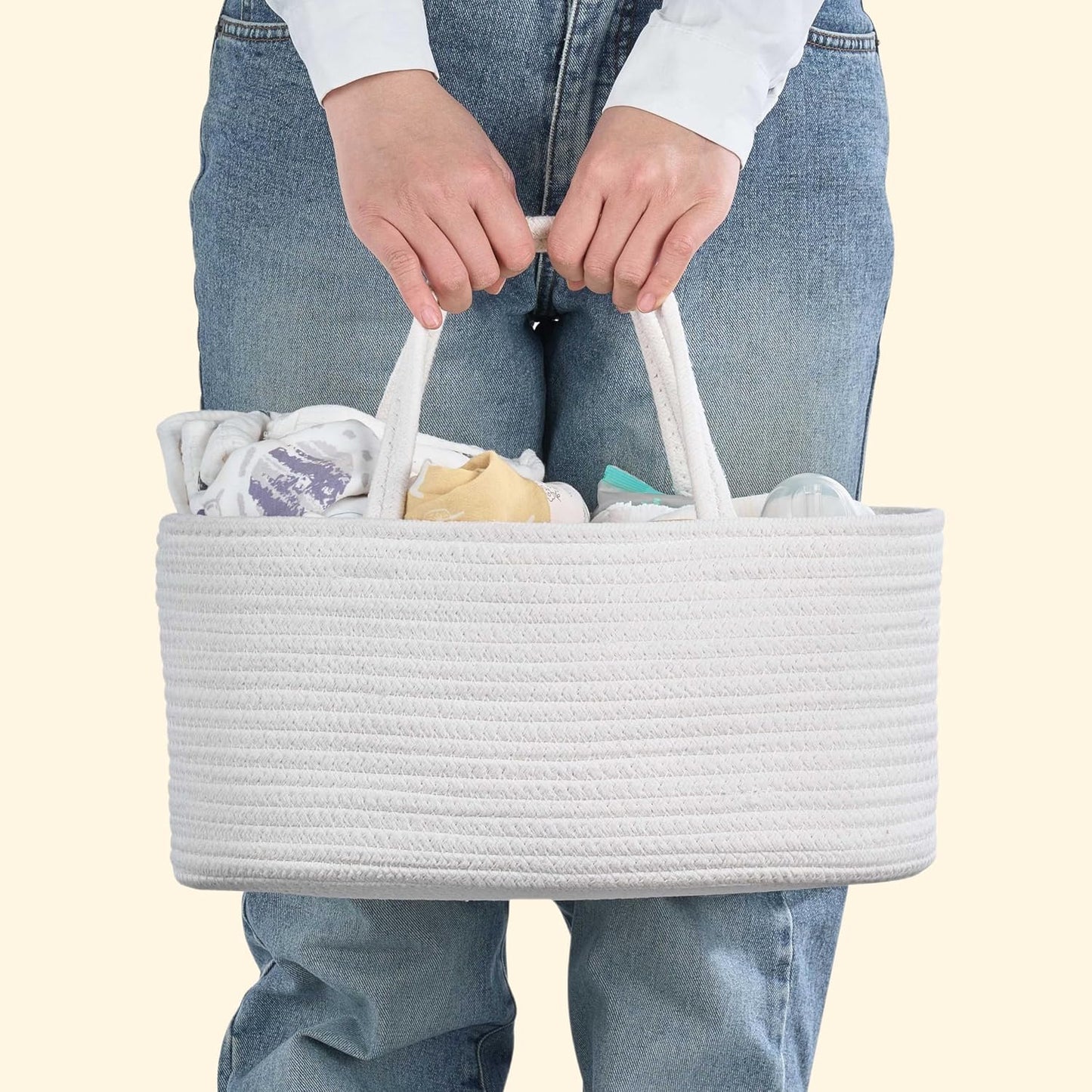 Baby Storage Basket / Off White / Small