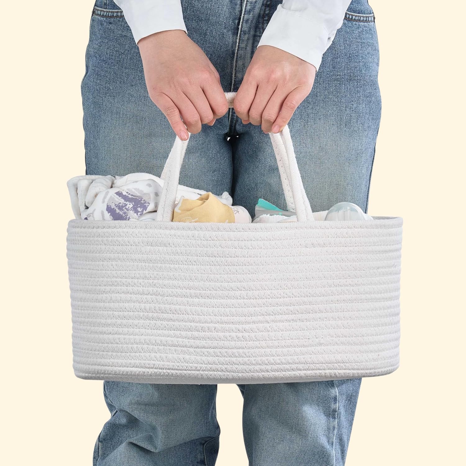 Baby Storage Basket / Off White / Small