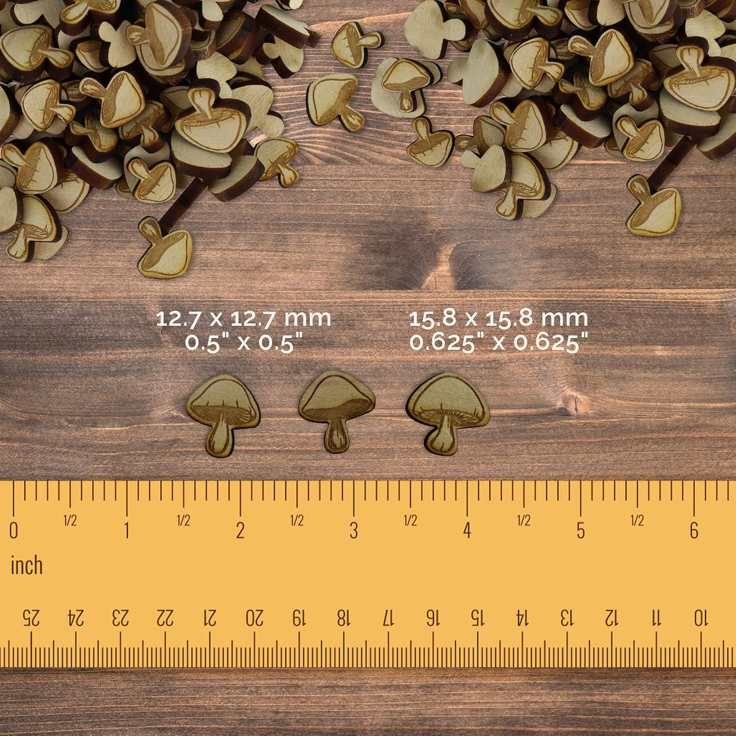 Rustic Wooden Wedding Decor Party Table Scatter Decorations / Mushroom / 100.0