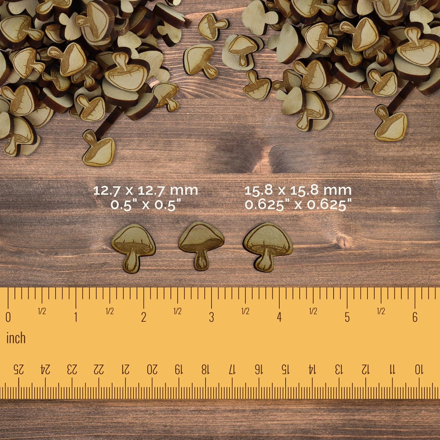 Rustic Wooden Wedding Decor Party Table Scatter Decorations / Mushroom / 100.0