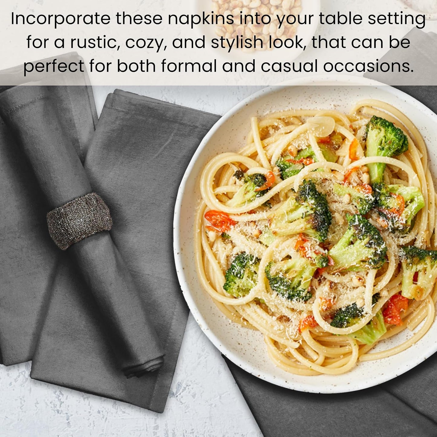 Cloth Dinner Napkins Set of 12 - Perfect Everyday Use Table Napkins - Soft Durable Washable - Ideal for Party Wedding