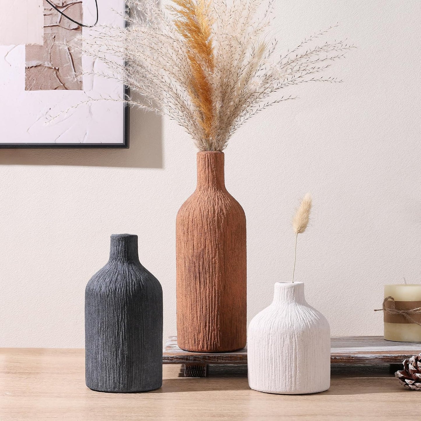 Ceramic Vase Set / G / Set of 3