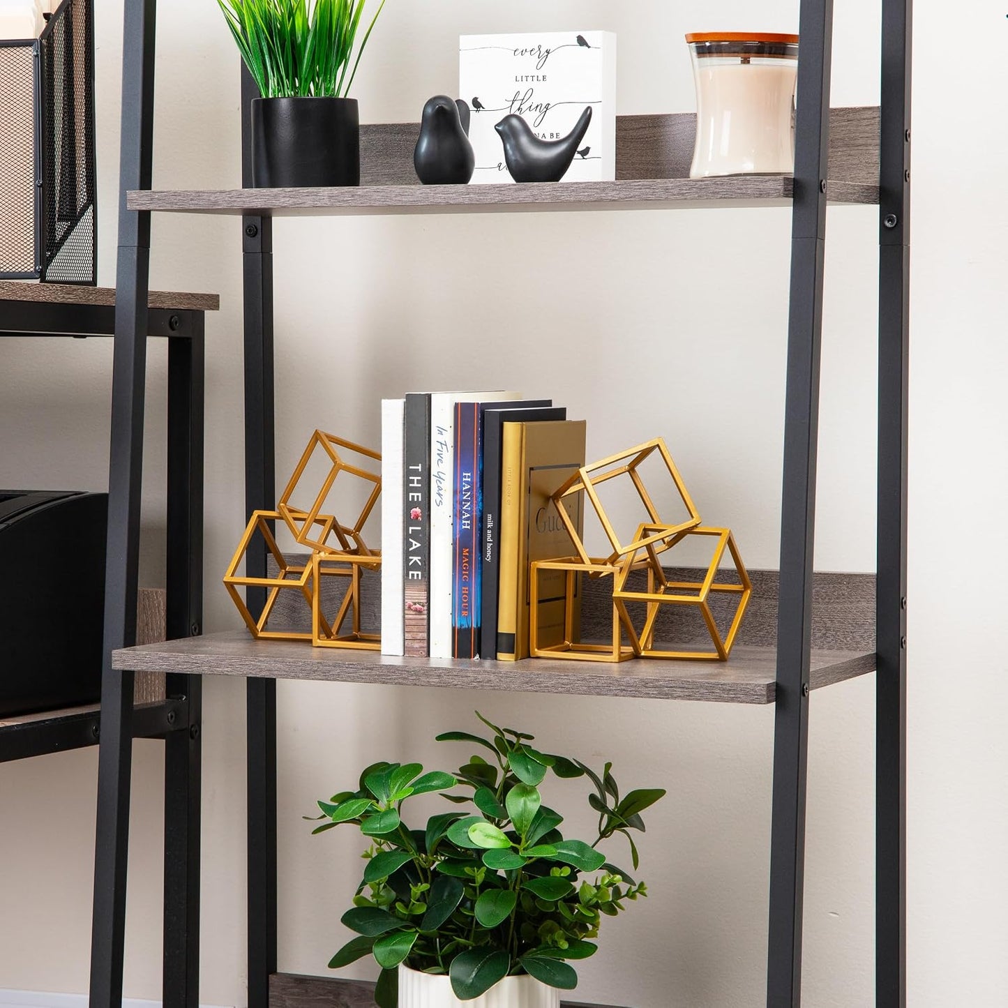 Modern Book Holders / Gold / Set of 2