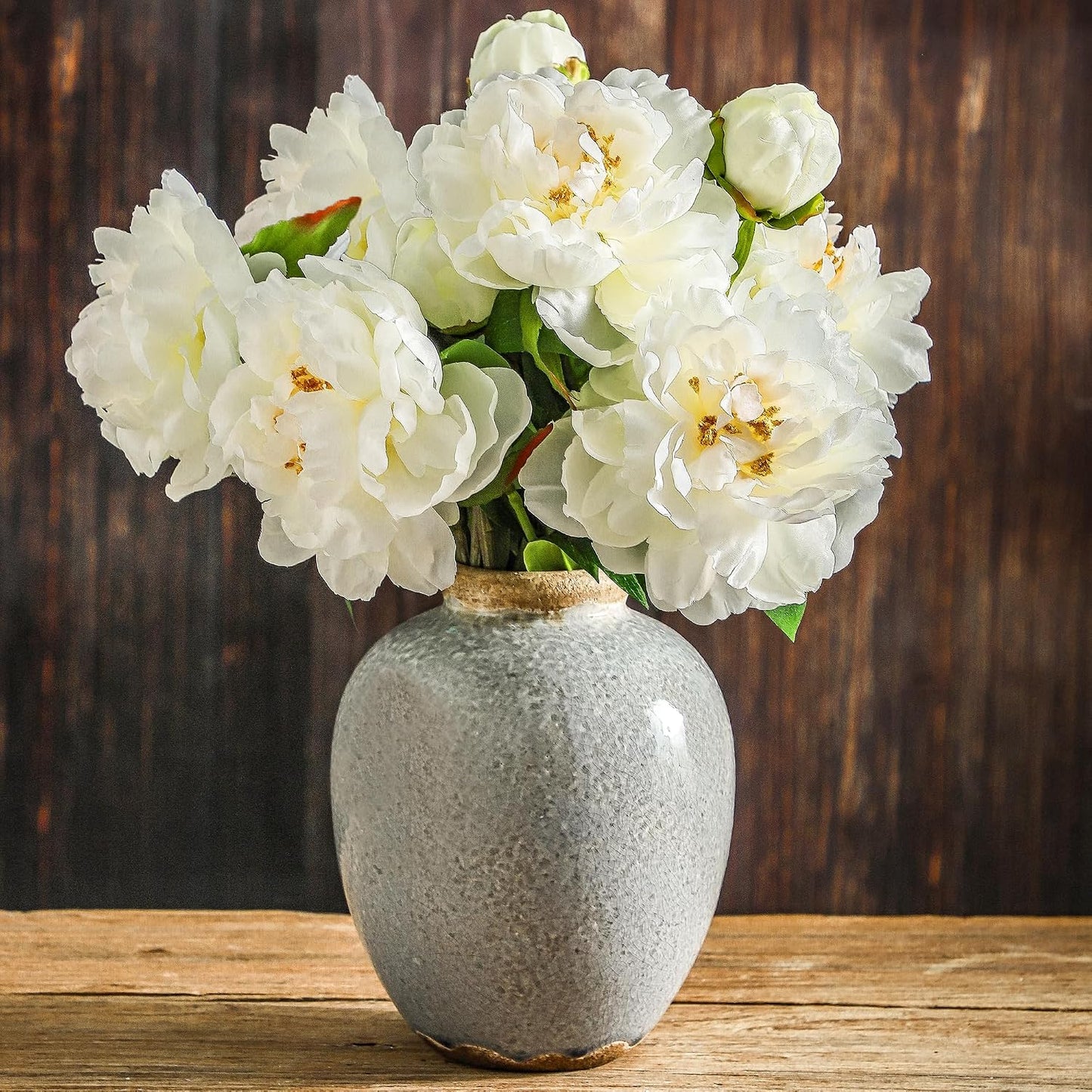 Ceramic Vintage Vase / 014-sy-gray