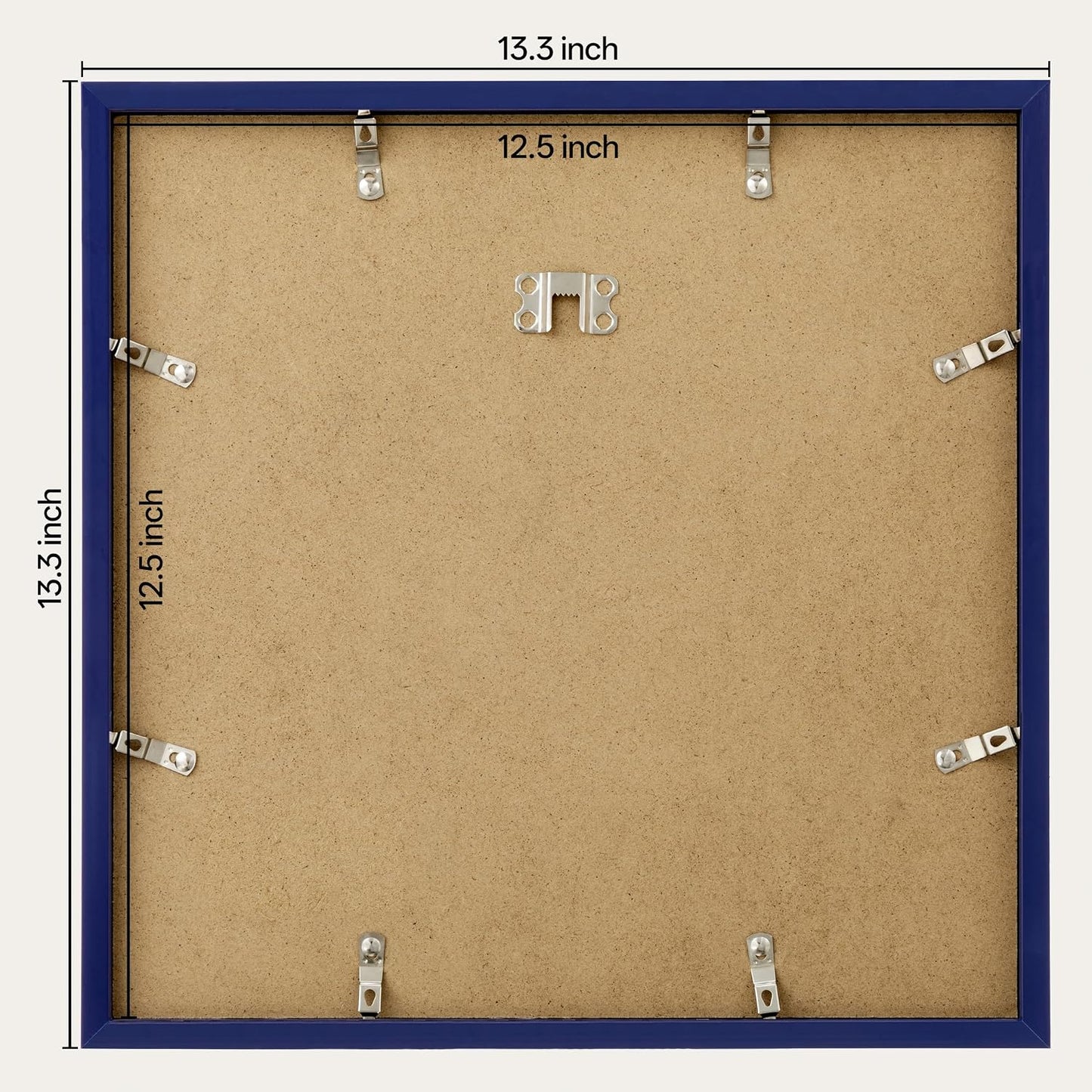 eletecpro Vinyl Record Frame, 12.5x12.5, Blue, 4 Pack | Fits 12x12 LP and Album Cover, Easy Wall Mount, Acrylic Cover