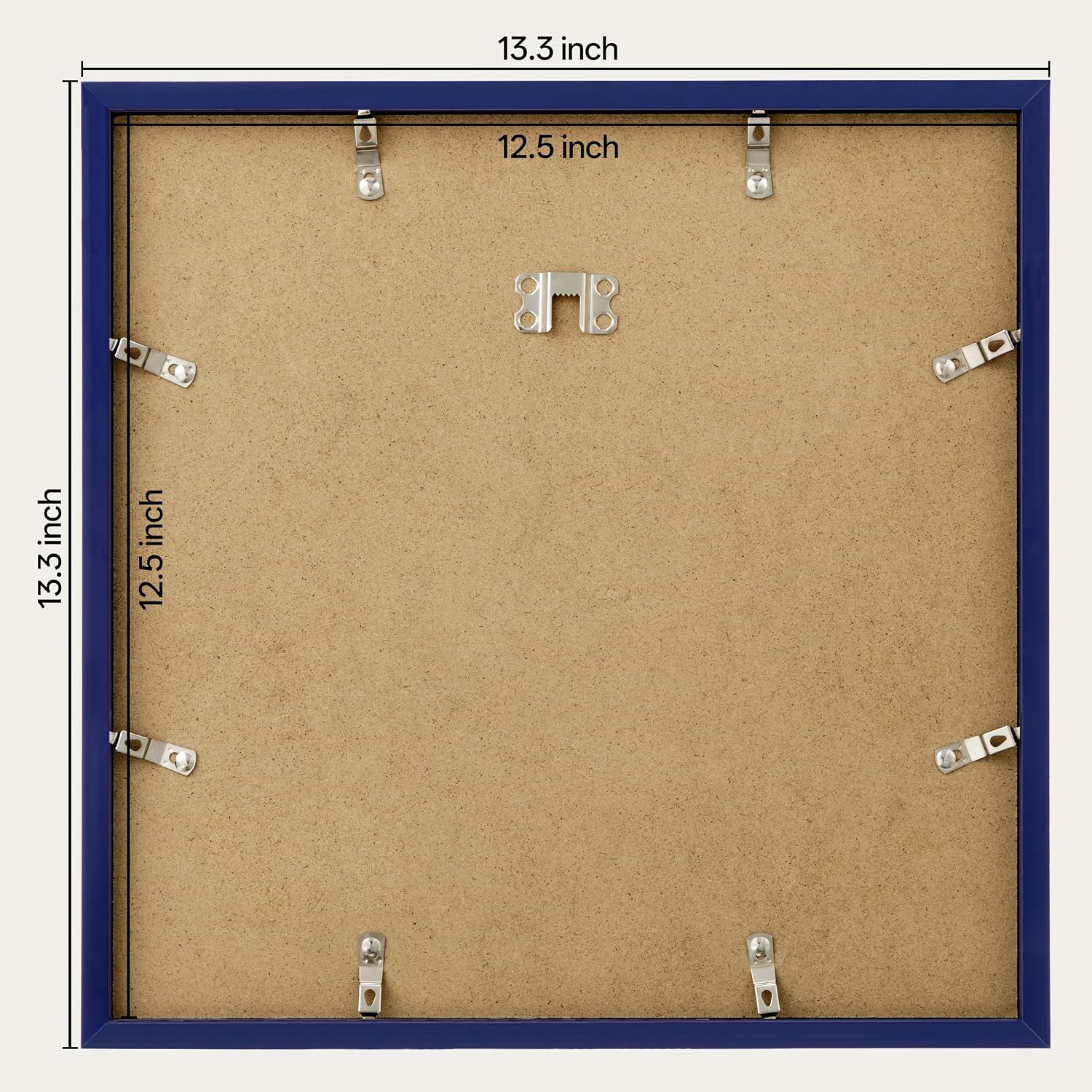 eletecpro Vinyl Record Frame, 12.5x12.5, Blue, 4 Pack | Fits 12x12 LP and Album Cover, Easy Wall Mount, Acrylic Cover