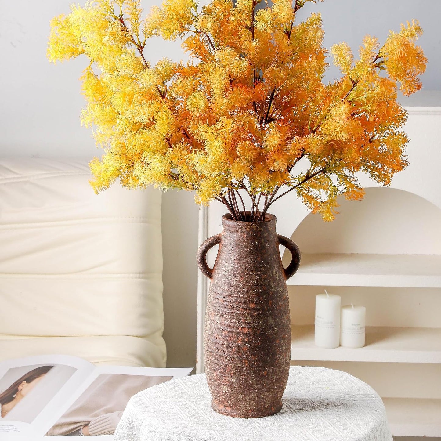 Ceramic Rustic Vase / 203-2-12in / 12.3 Inch