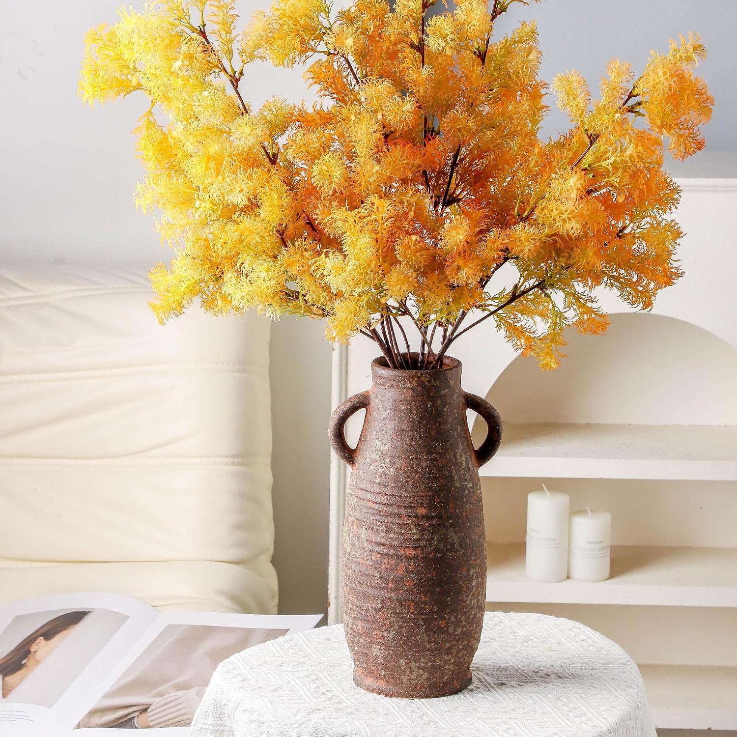 Ceramic Rustic Vase / 203-2-12in / 12.3 Inch