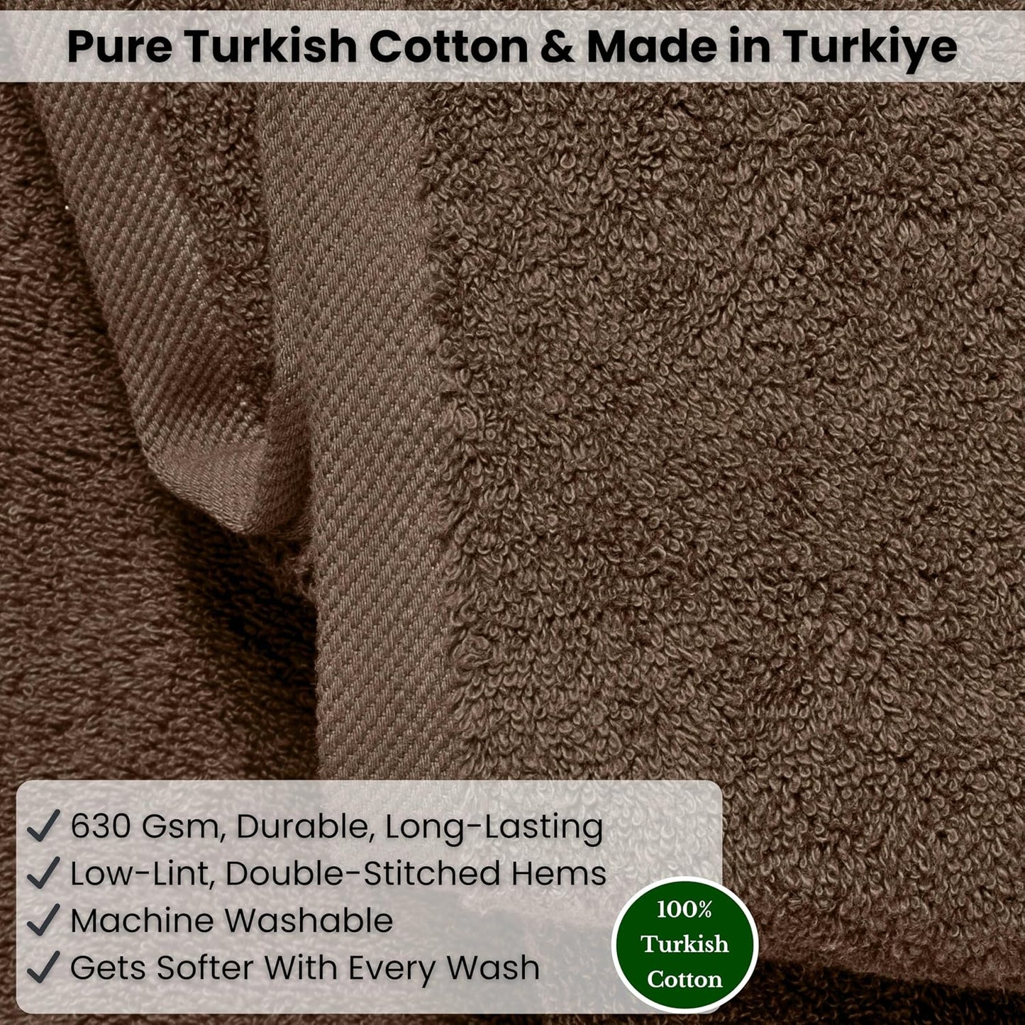 SALBAKOS 100% Turkish Cotton Bath Sheet 40x80 (1-Piece, Chocolate Brown) | Extra Large Jumbo Oversized Bathroom and
