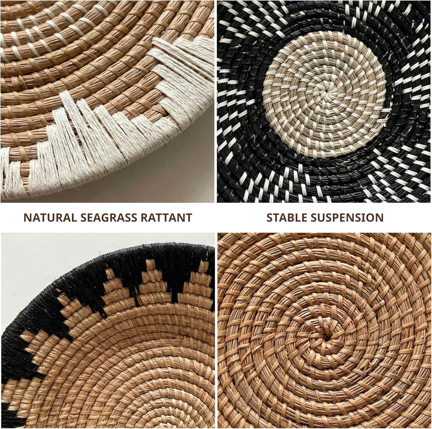 Woven Basket Wall Decor / Set of 10