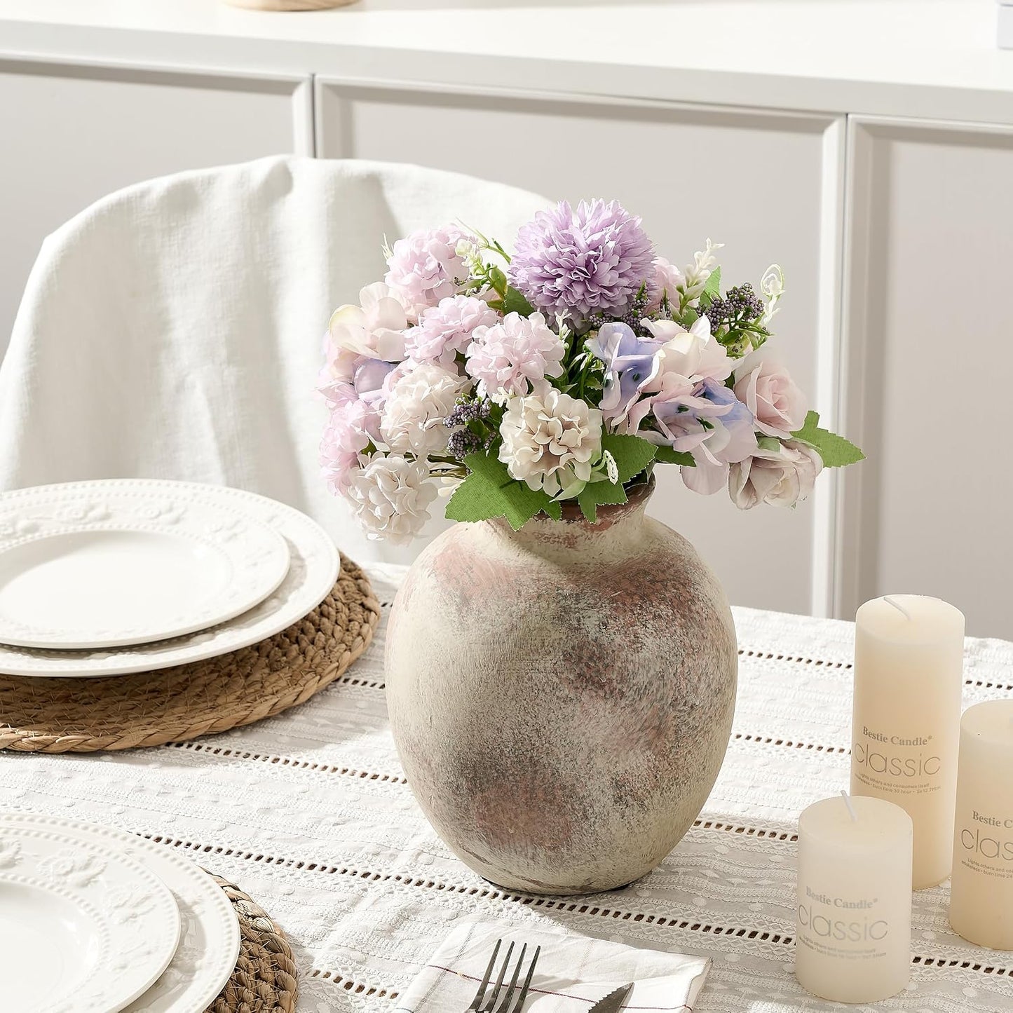 Ceramic Decorative Flower Vase / 1007-terra / 7.48 Inch