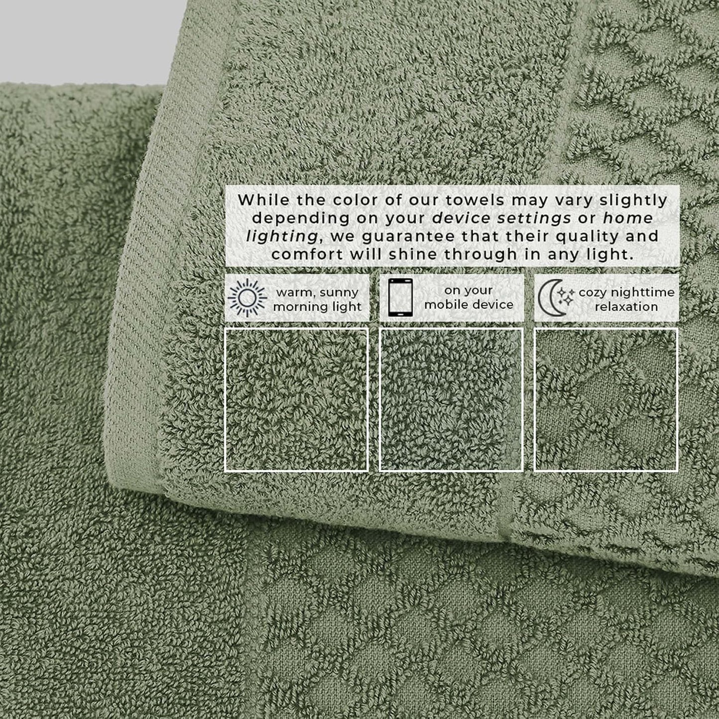 Great Bay Home Hand Towels - 100% Cotton 6 Pack 26x16 Hand Towel Set - Absorbent, Durable, Quick-Dry Towels for