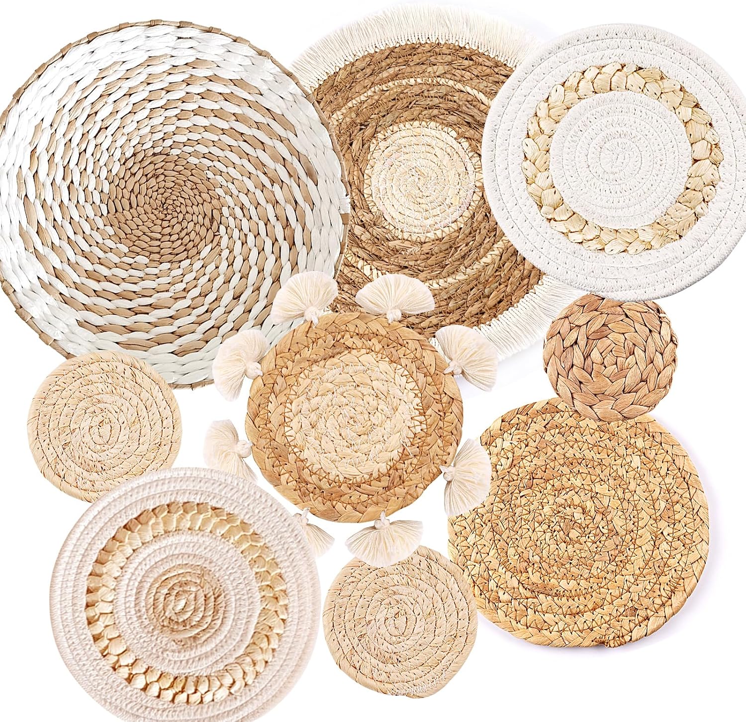 Boho Wall Basket Set / Set of 9