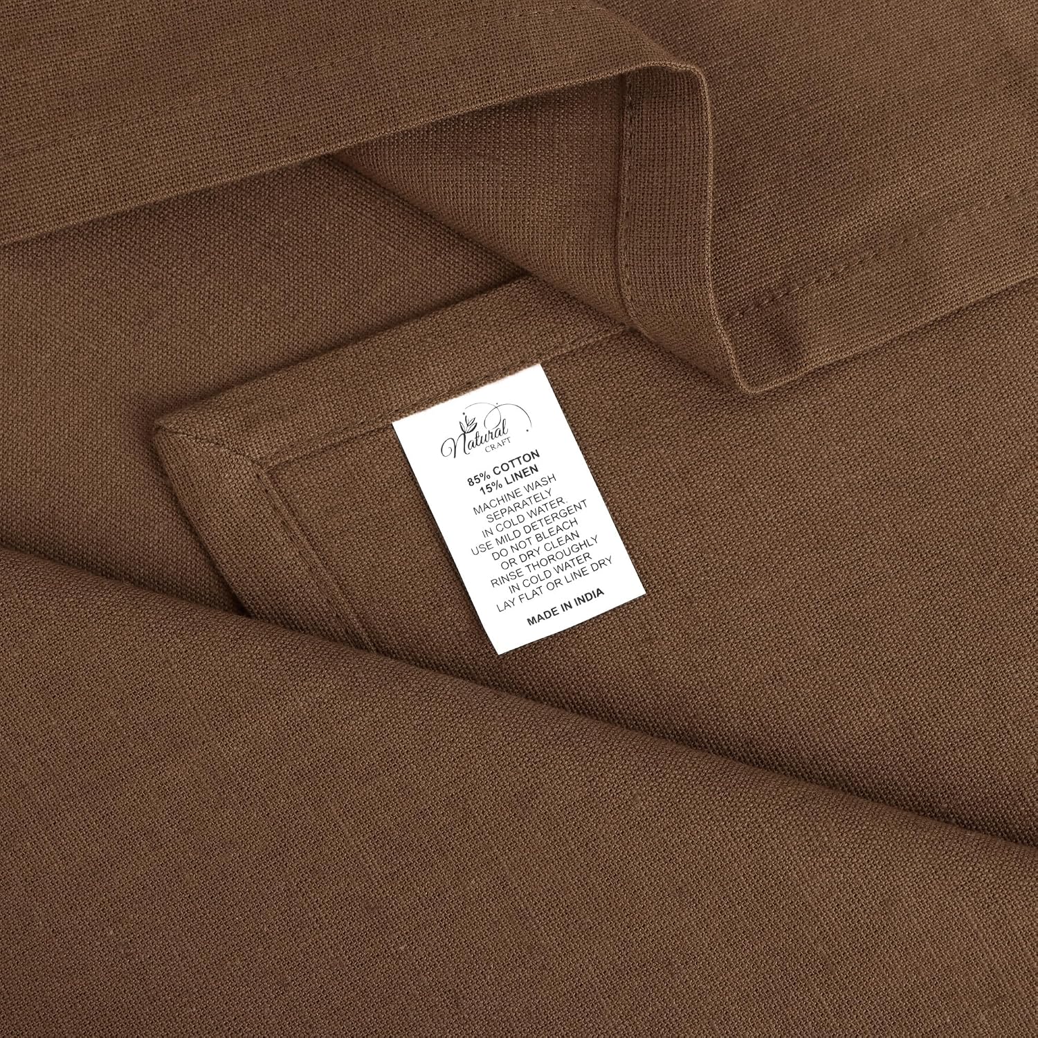 NATURALCRAFT Cloth Napkins Set of 12 Cotton Linen18x18 inch | Washable Reusable Fabric Soft Durable Quality Breathable