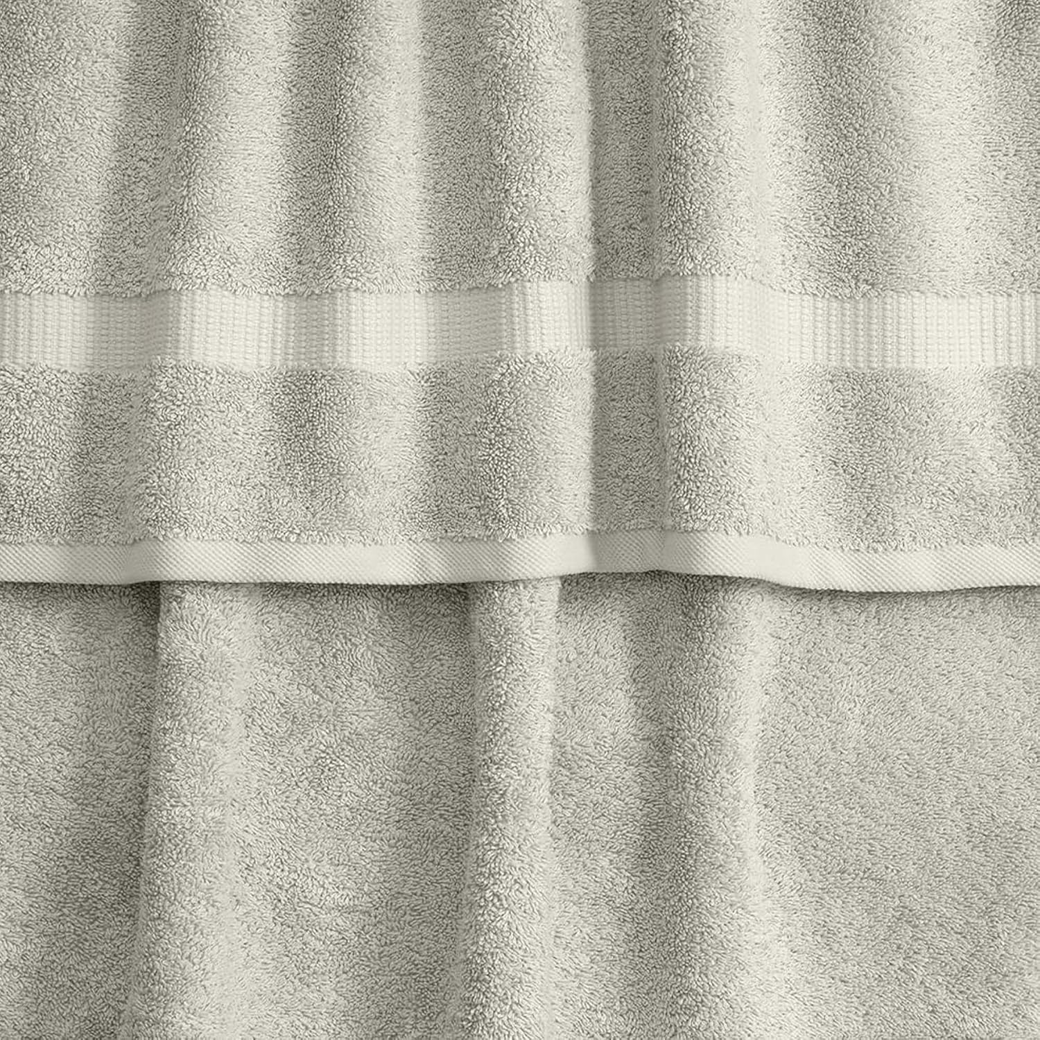 SALBAKOS 6-Piece 100% Turkish Cotton Hand Towels, 16x30 inch, Stone | Large Size Thick Super Soft Highly Absorbent