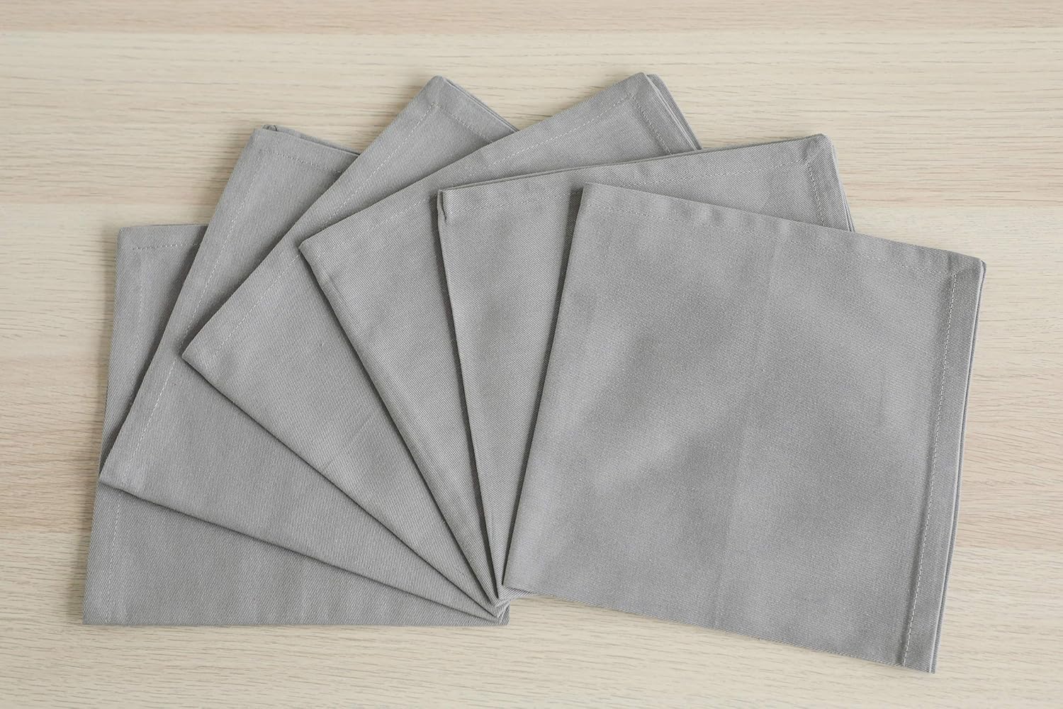 Cotton Cloth Napkins Set of 12 Washable Soft Premium Hotel Quality 18x18 inch Dinner Napkin for Parties, Weddings and