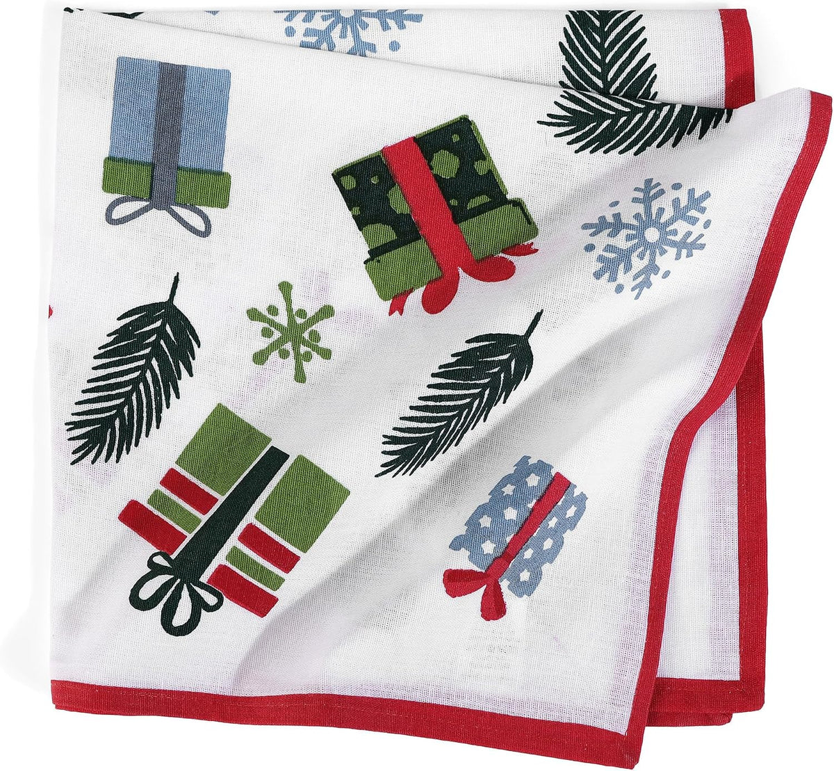 FINGERCRAFT Cloth Napkins Set of 12 Cotton Linen, 20x20 Inch, Wonderland | Mitered corner, washable, soft, absorbent