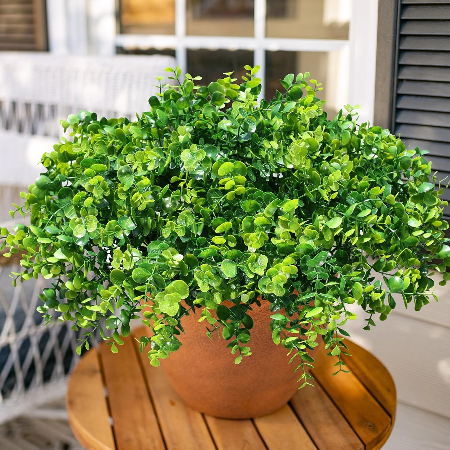 Artificial Plants / 12 Bundles Faux Eucalyptus Leaves Stems Bulk / Green Eucalyptus