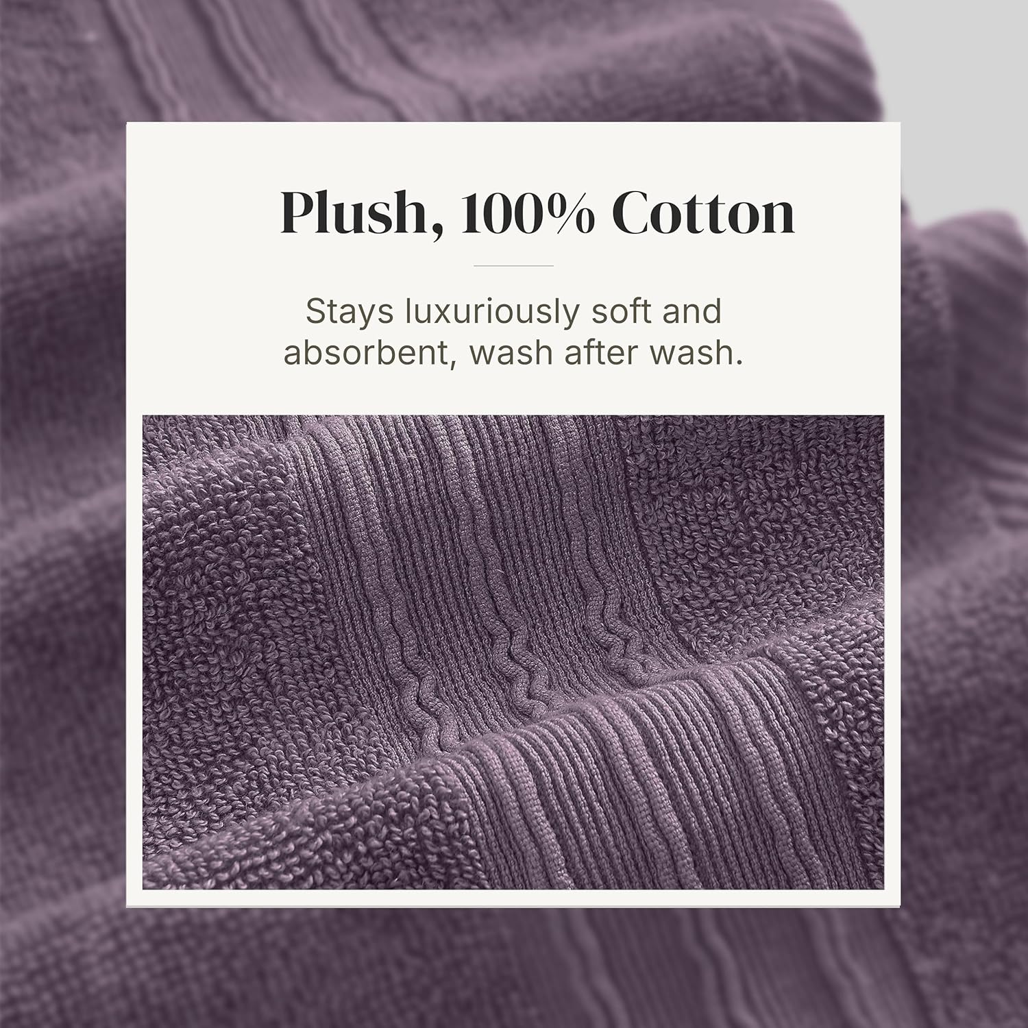 Modern Threads 6 Piece Bath Towel Set – Bathroom Set with 2 Bath Towels, 2 Hand Towels, and 2 Wash Cloths – 100%