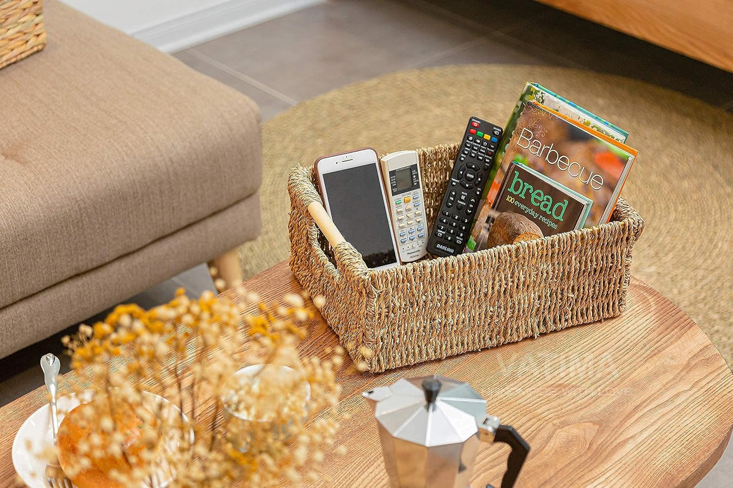 Decorative Wicker Baskets / Seagrass / Natural / Set of 3
