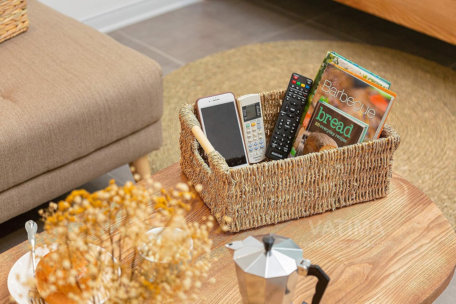 Decorative Wicker Baskets / Seagrass / Natural / Set of 3