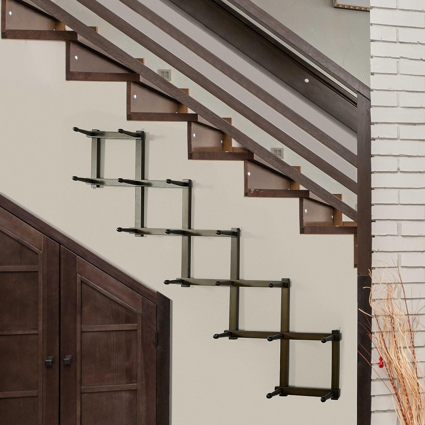 WEBI Accordion Wall Hanger,Accordion Hat Rack for Wall,Expandable Wooden Coat Rack Wall Mounted,Accordion Hook Rack for