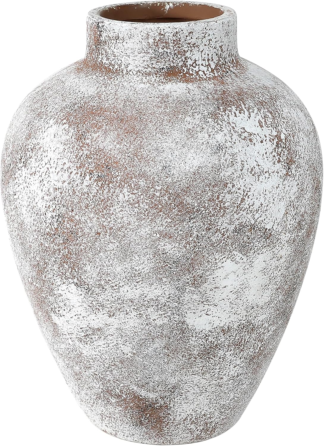 11.8" Vintage Farmhouse Ceramic Vase / 11.8 In-brown