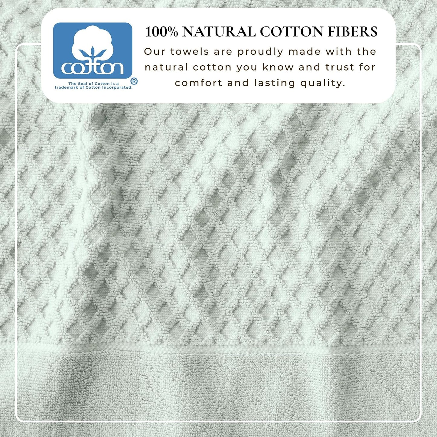 Great Bay Home Hand Towels - 100% Cotton 6 Pack 26x16 Hand Towel Set - Absorbent, Durable, Quick-Dry Towels for