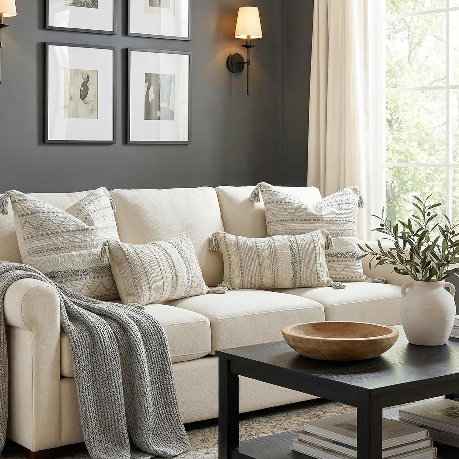 Lumbar Pillow Cover / 20 x 12 / Gray