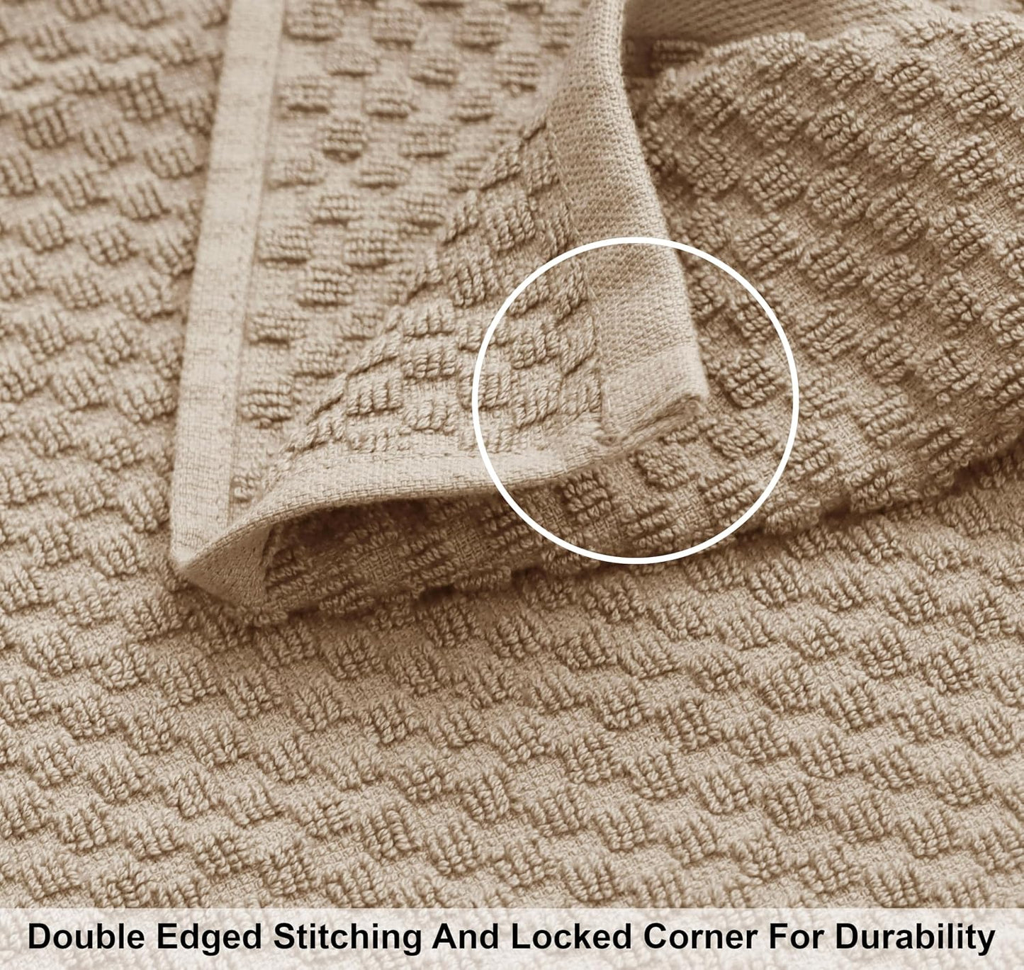 COTTON CRAFT Euro Spa Waffle Weave Bath Towels - Set of 4 Linen Towels | Pure 100% Ringspun Cotton Oversized Luxurious
