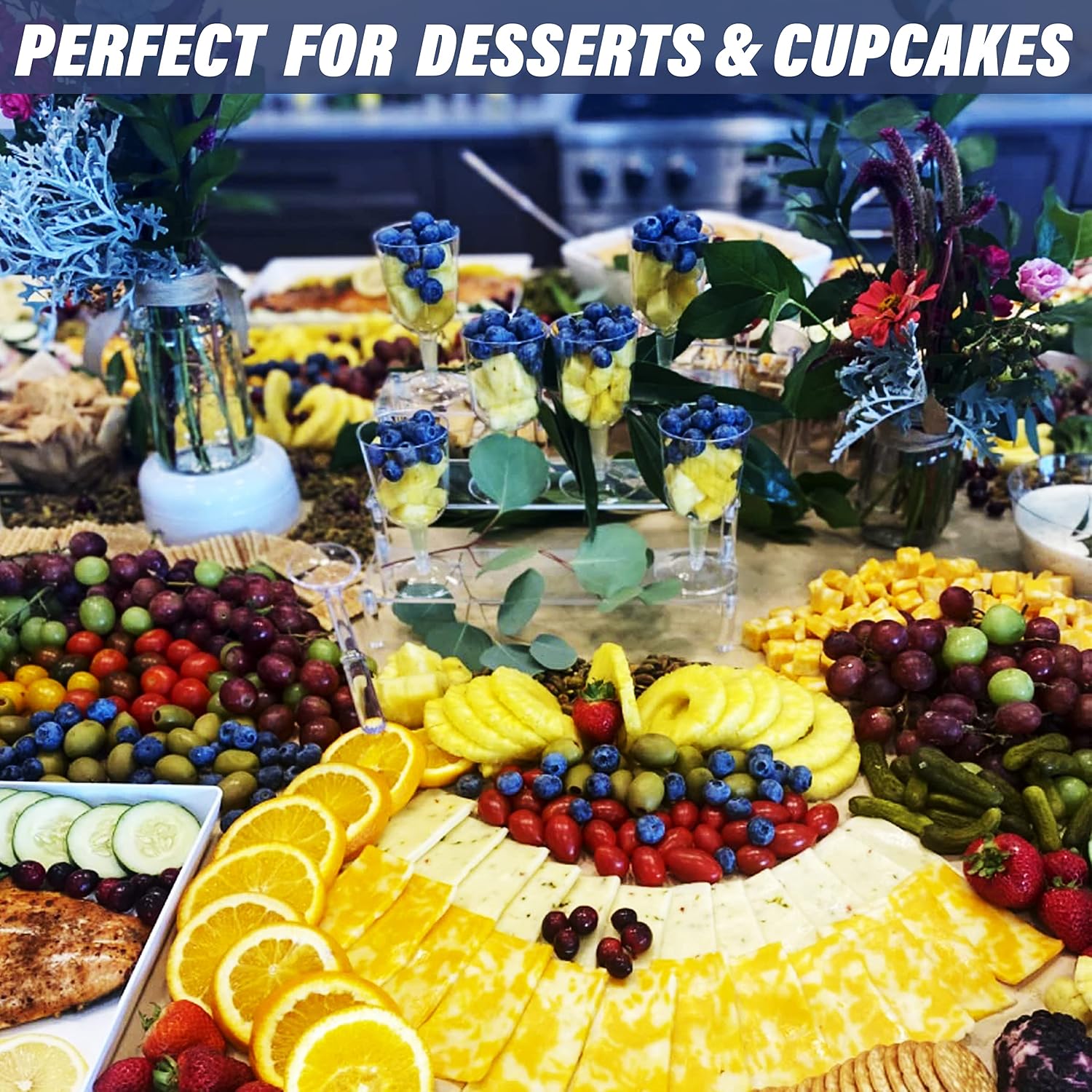 Display Risers Stand Small Mini Shelf 3 Tiered Cupcake Stand for Food / 3 Tier 2 Packs / Clear