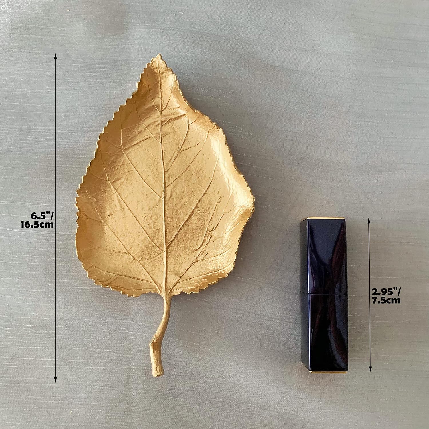 Metal Trinket Dish Leaf Shaped Ring Holder Jewelry Organizer Vanity Dish Tray / Single Mulberry Leaf