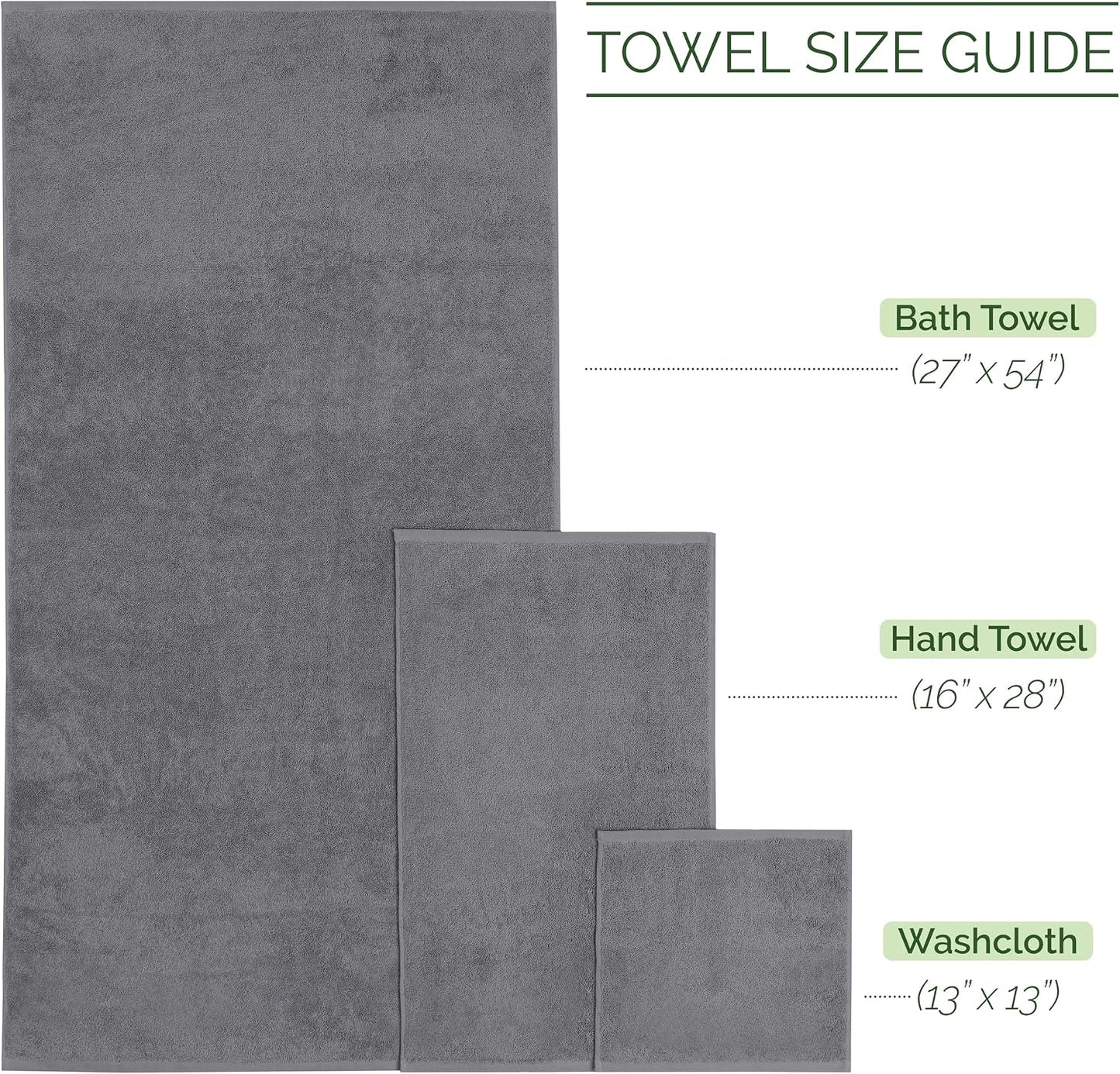 Elegant Comfort 4 Lines Viscose Stripe 6-Piece Premium Towel Set - 100% Turkish Cotton High Absorbent Luxury Bathroom
